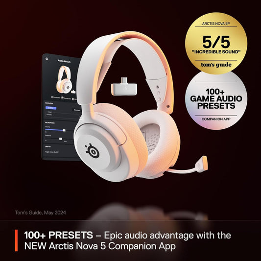 SteelSeries Arctis Nova 5 - Auriculares inalámbricos para juegos mu...