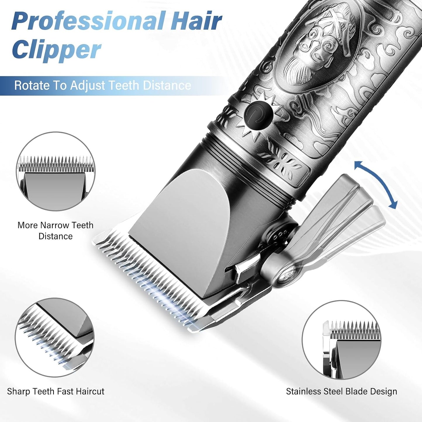 GSKY Cortadora de pelo profesional, recortadora de barba y kit de a...