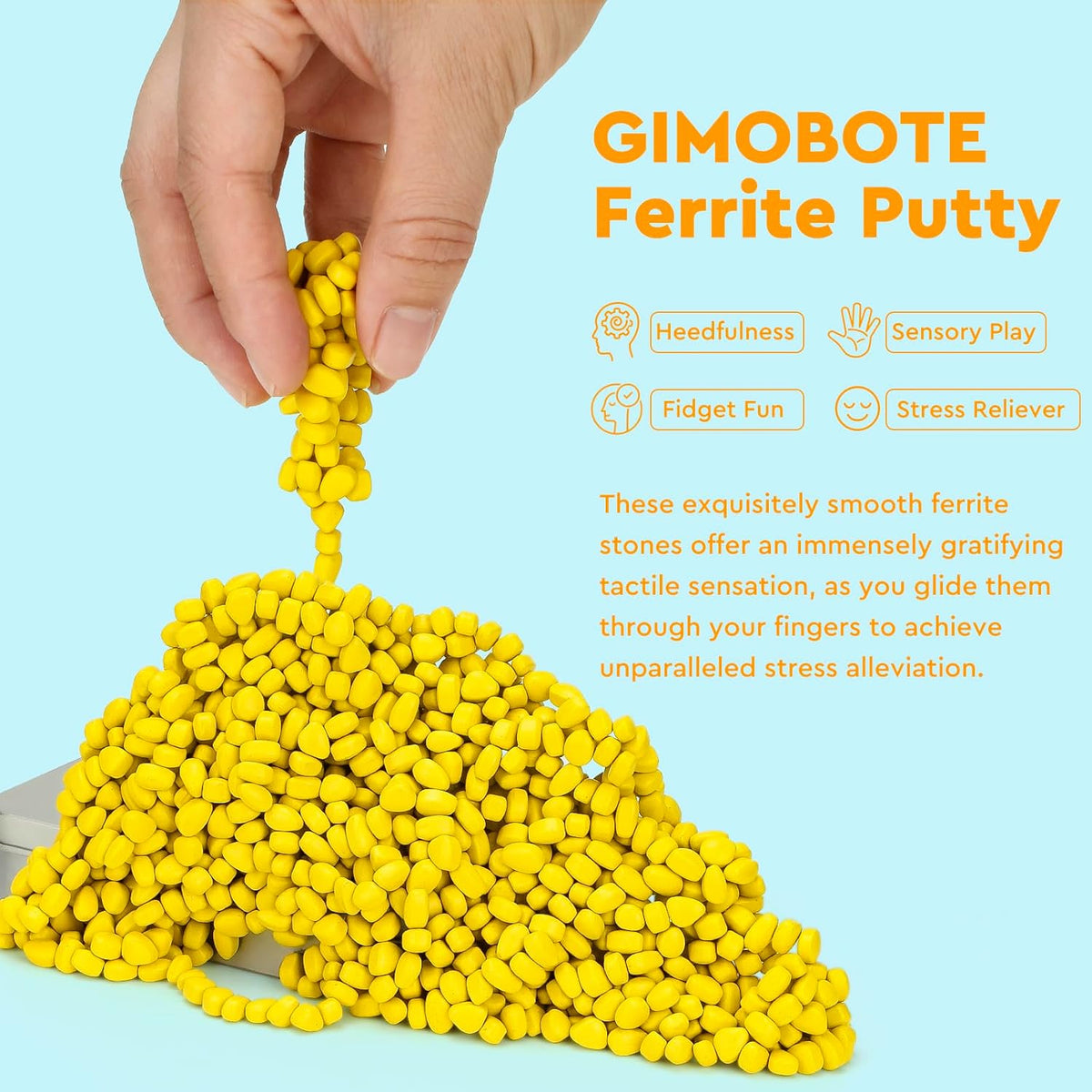 GIMOBOTE Masilla de ferrita original de 800+ color amarillo, juguet...