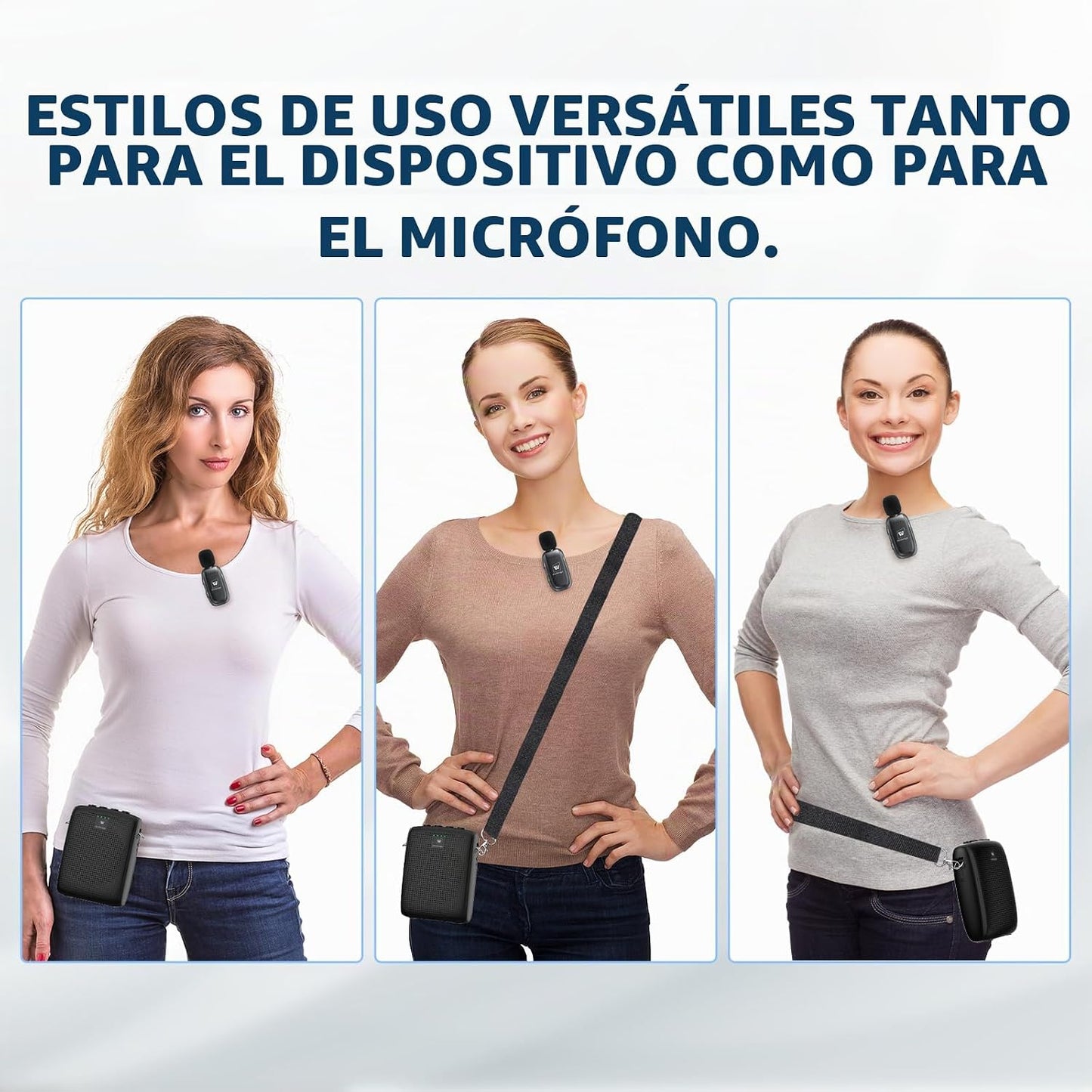 WinBridge - Amplificador de voz inalámbrico con micrófono de solapa...