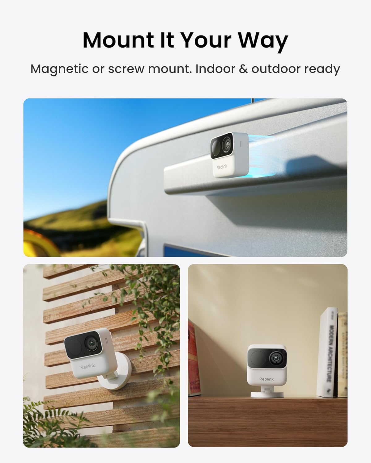 REOLINK Argus MagiCam Cámaras de seguridad inalámbricas para exteri...