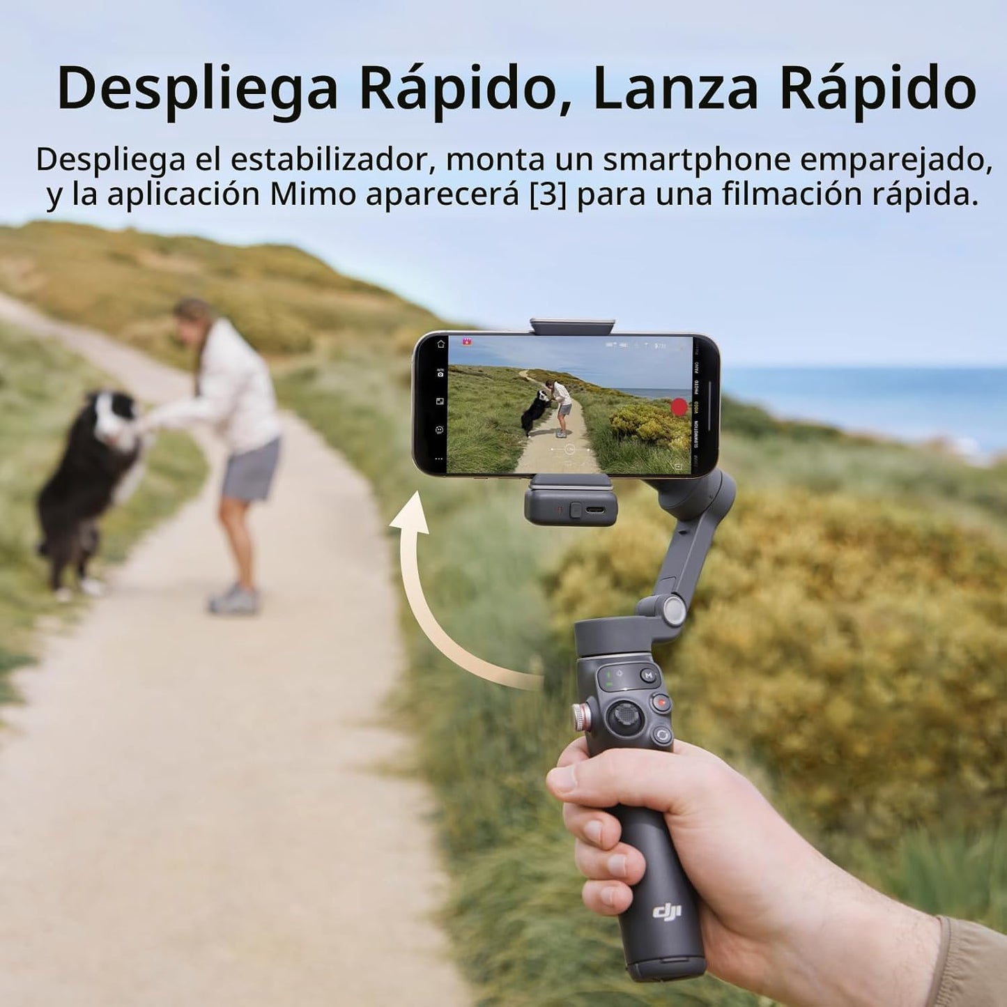 DJI Osmo Mobile 7P Estabilizador de cardán para iPhone, Android, Se...