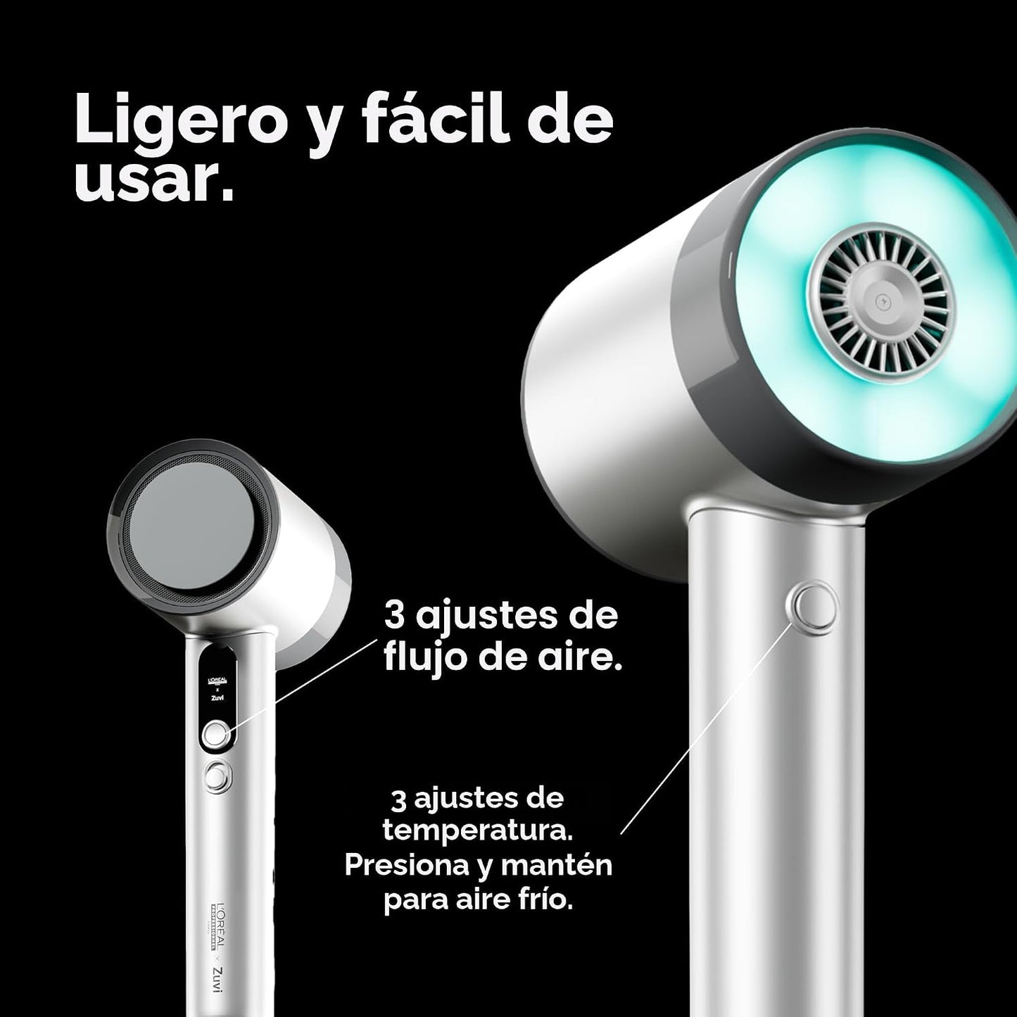 Secador de Pelo AirLight Pro - Aumentado con Luz Infrarroja, Probad...