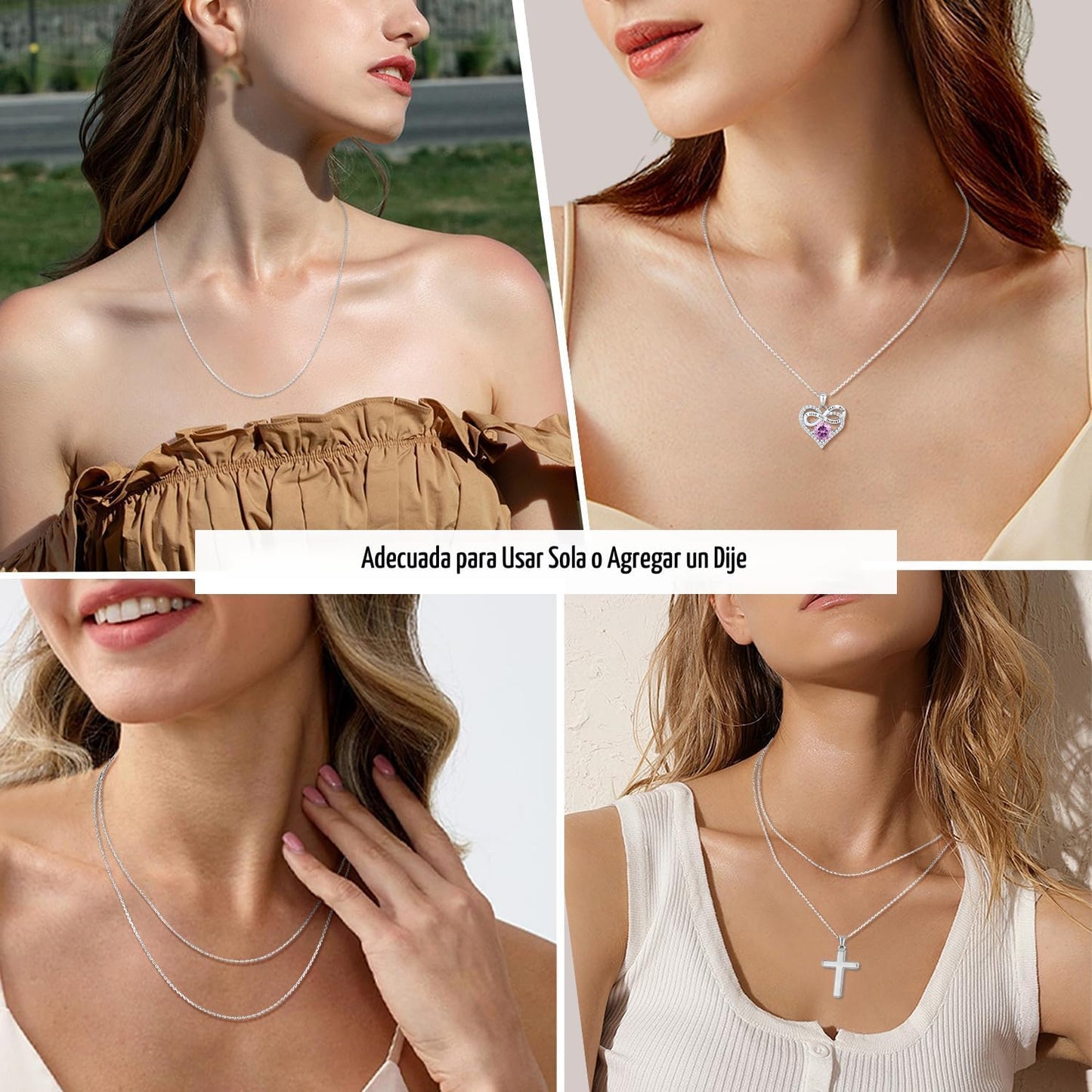Jewlpire Collar de cadena de plata de ley 925 chapada en oro de 18...