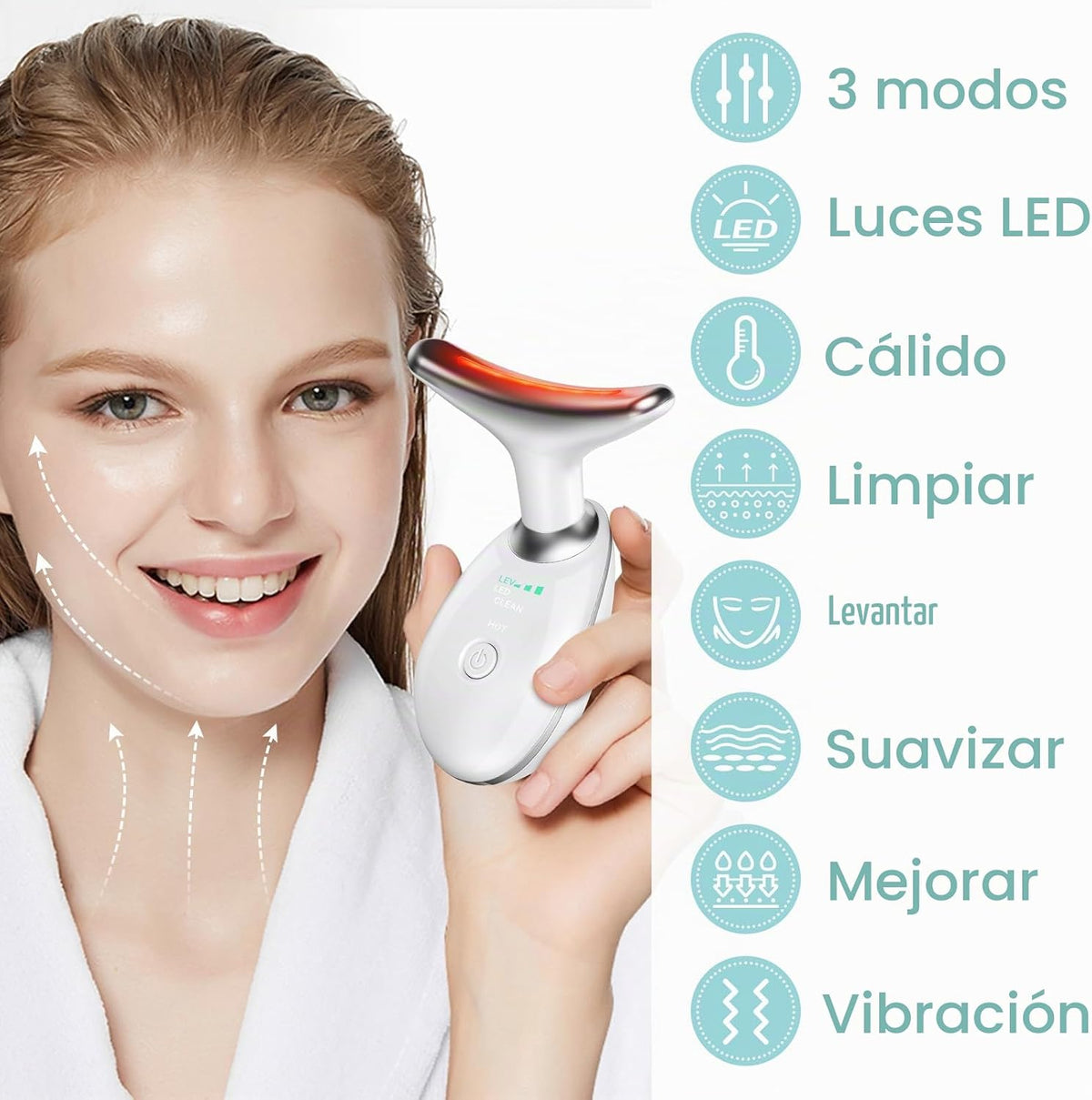 Oriflame Masajeador de cuello y cara, rodillo facial, herramienta p...