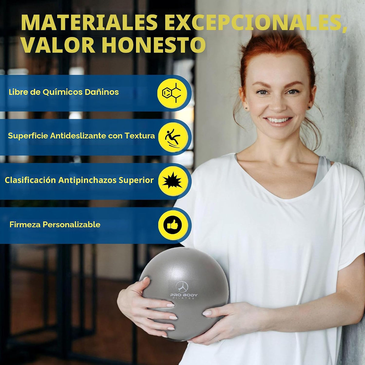 ProBody Pilates Mini Pelota de Ejercicio - Bola de 9 Pulgadas para...