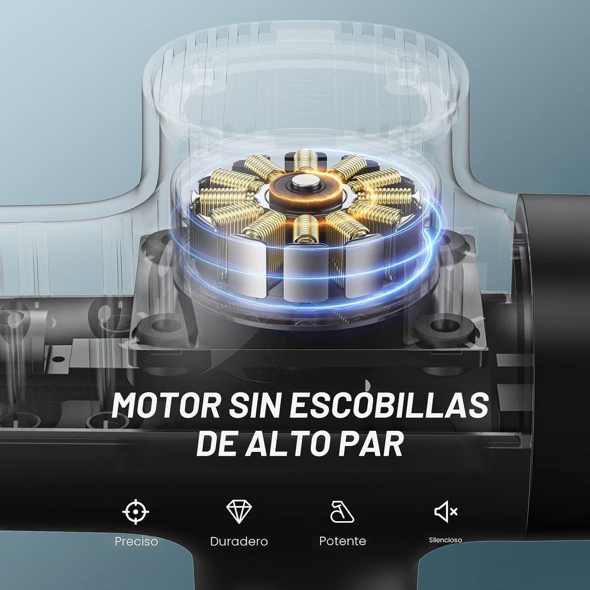 Masajeador de músculos con pistola de masaje, tejido profundo, perc...