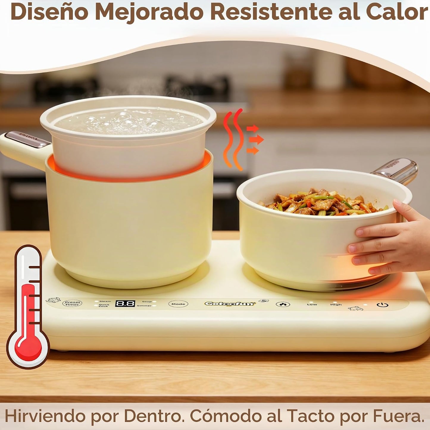 Gotoofun Juegos de cocina para niños, juego de cocina real de doble...