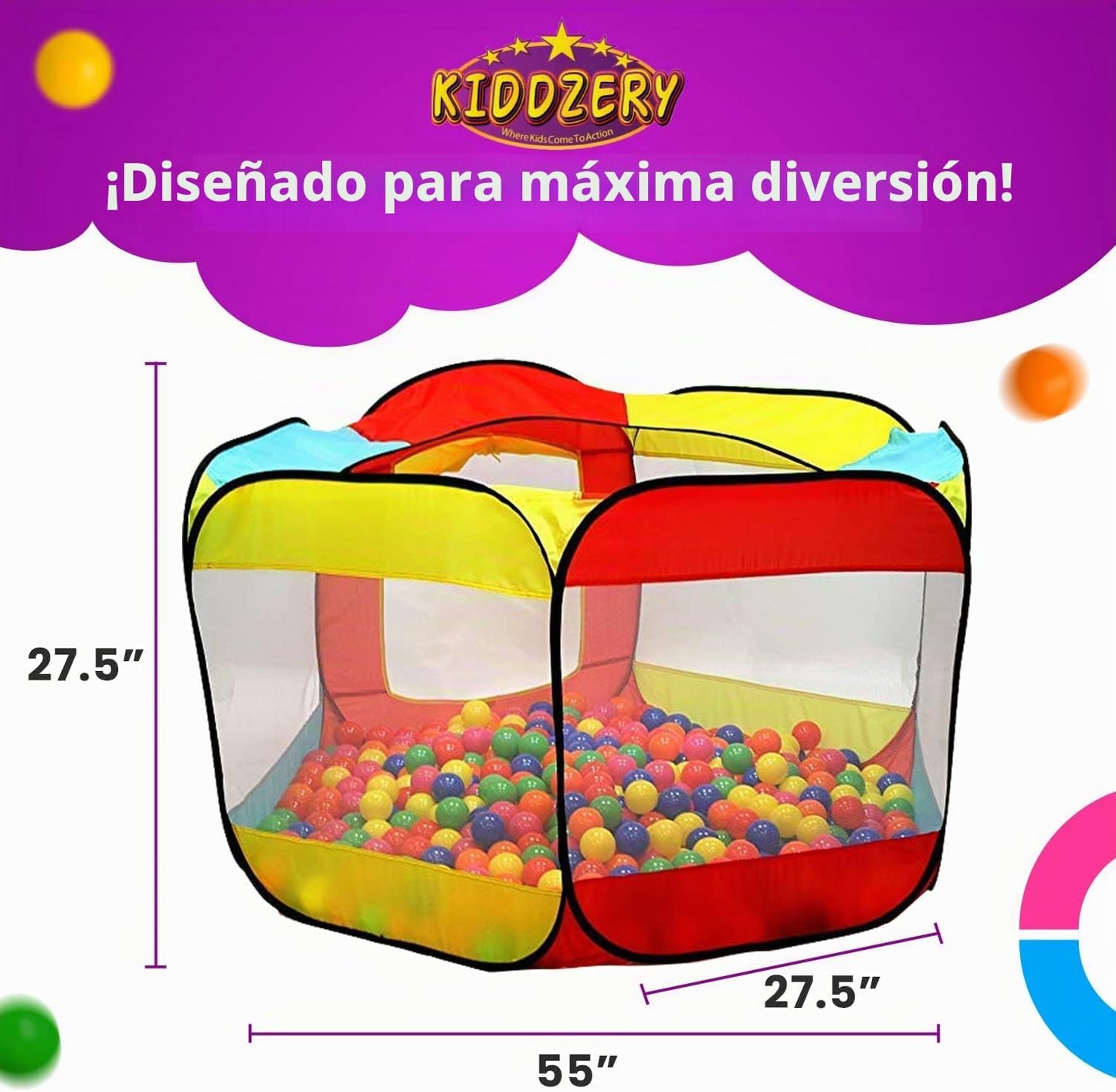 Piscina de Pelotas para Niños Tienda de Campaña Grande Desplegable...