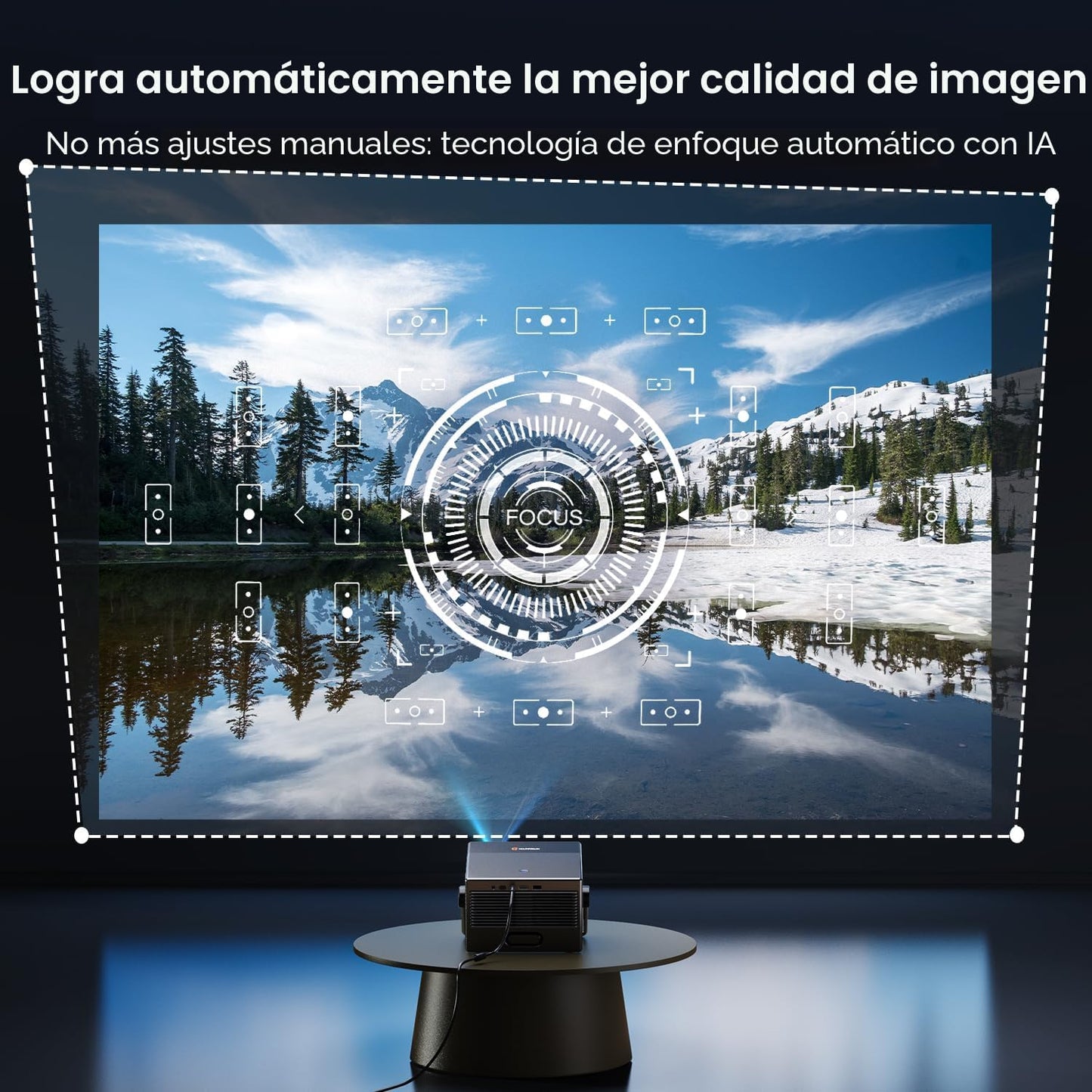 Proyector para exteriores de Google TV con licencia oficial de 2000...