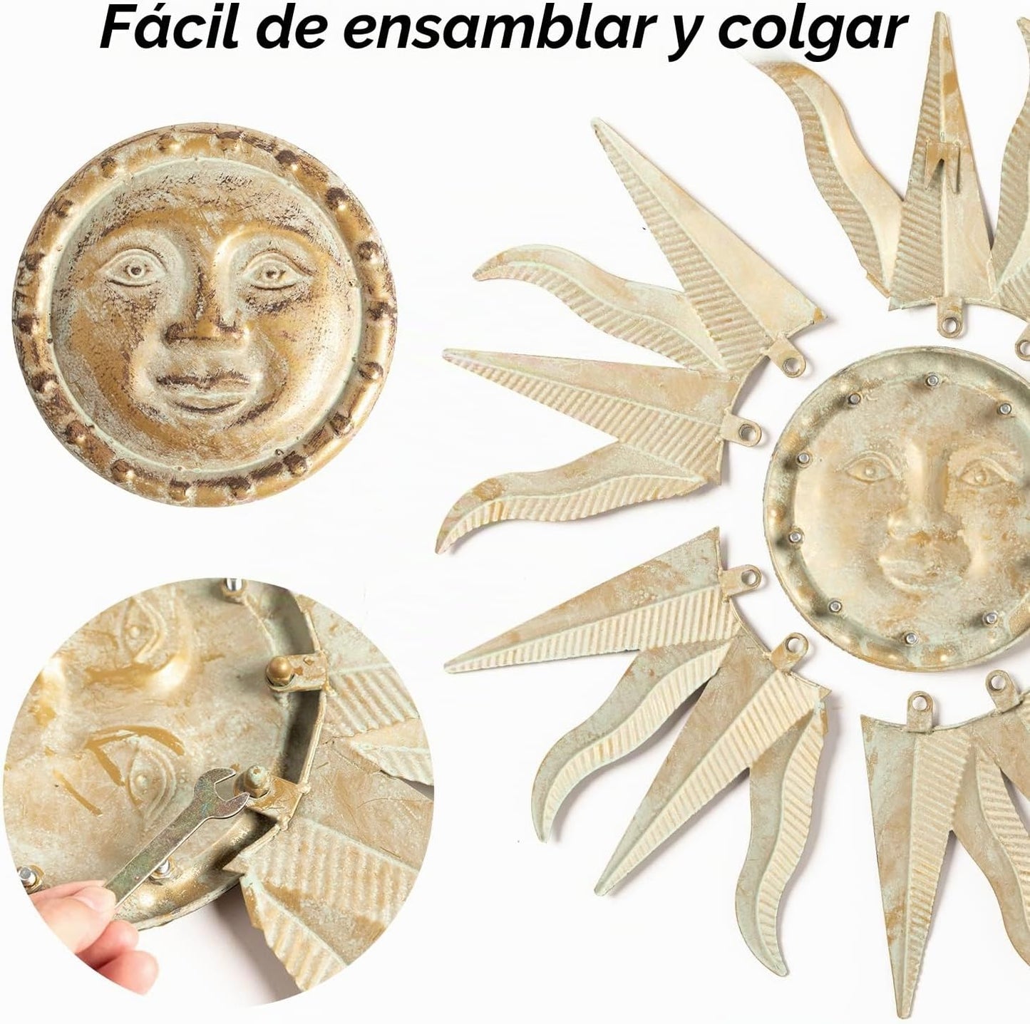 TICKCACY Escultura de metal para decoración de pared, decoración de...