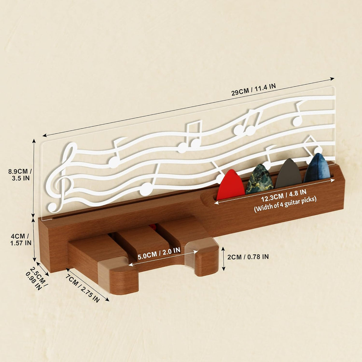 CoolGift Mart Soporte de pared para guitarra con luces LED, accesor...