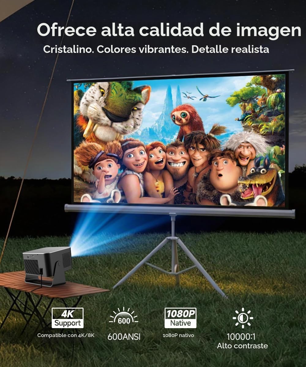 Magcubic Proyector inteligente con WiFi 6 y Bluetooth 5.4, proyecto...