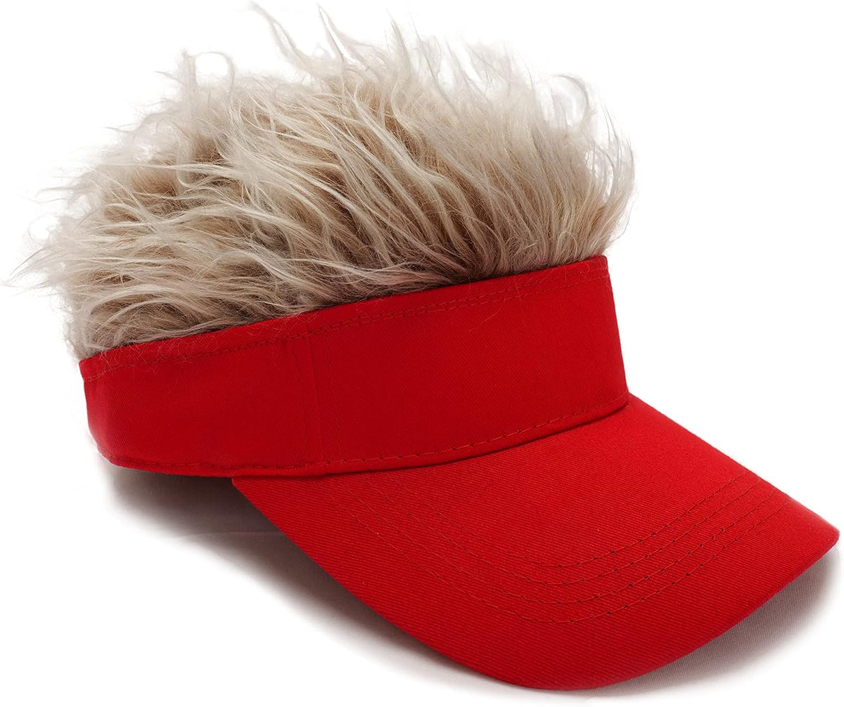 Gorra con visera para hombre con cabello falso, gorra con cabello p...