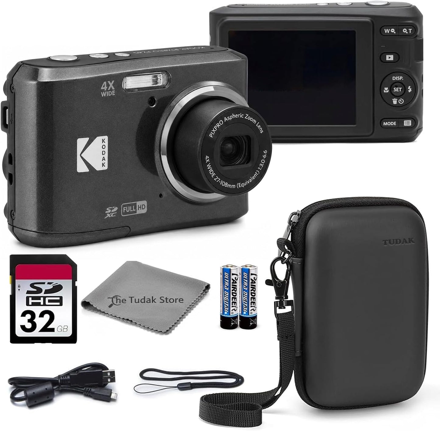 Kodak PIXPRO FZ45 - Cámara digital negra, 16MP apuntar y disparar c...
