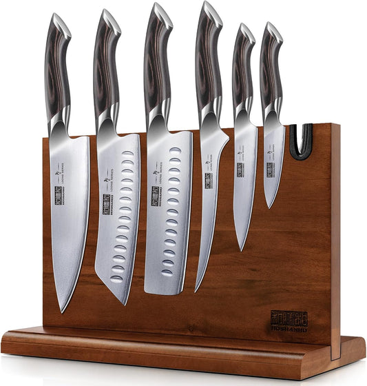 HOSHANHO Juego de 7 piezas de cuchillos de cocina, juego de cuchill...