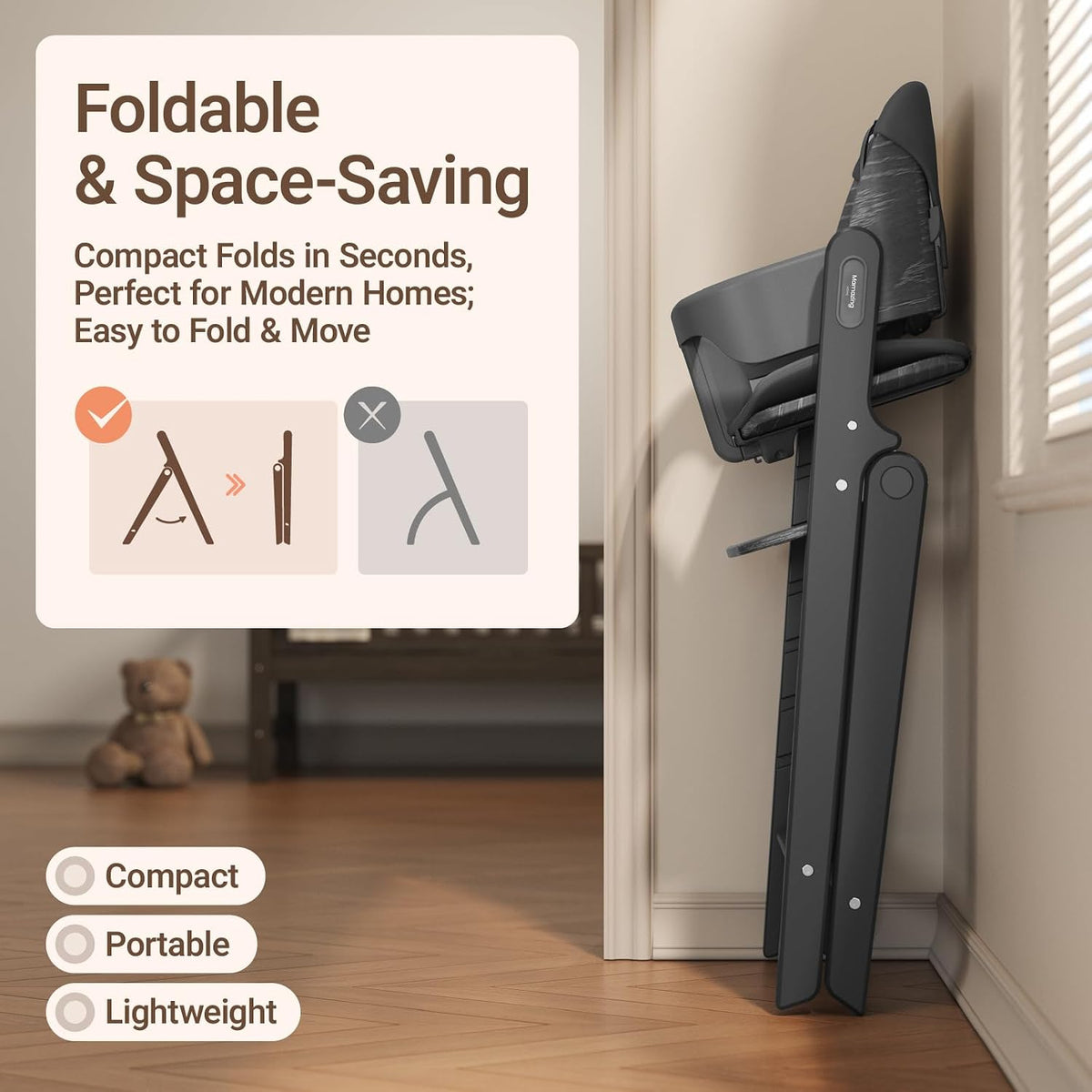 Mamazing GrowPod Pro - Silla alta de madera para bebés de 6 meses a...