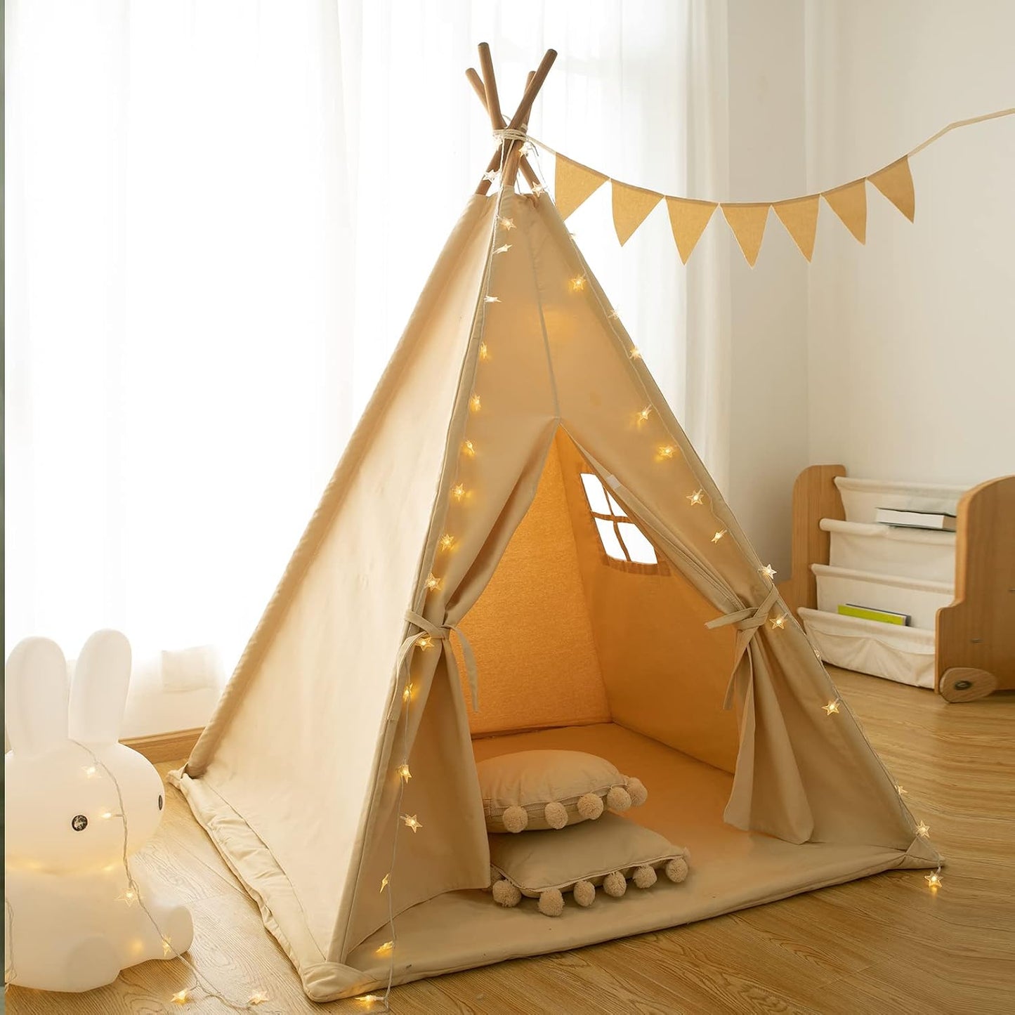 RongFa Tienda de campaña tipi para niños, tienda de campaña portáti...