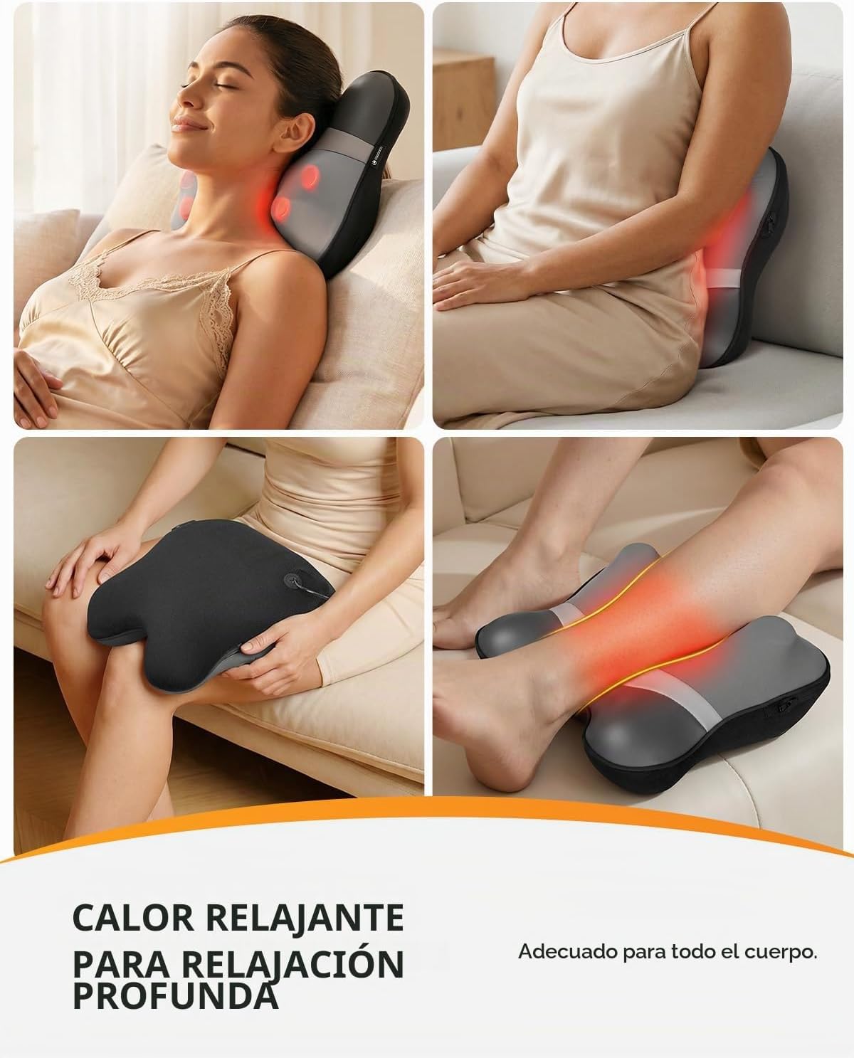 CooCoCo Masajeador inalámbrico de cuello y espalda con calor, apto...