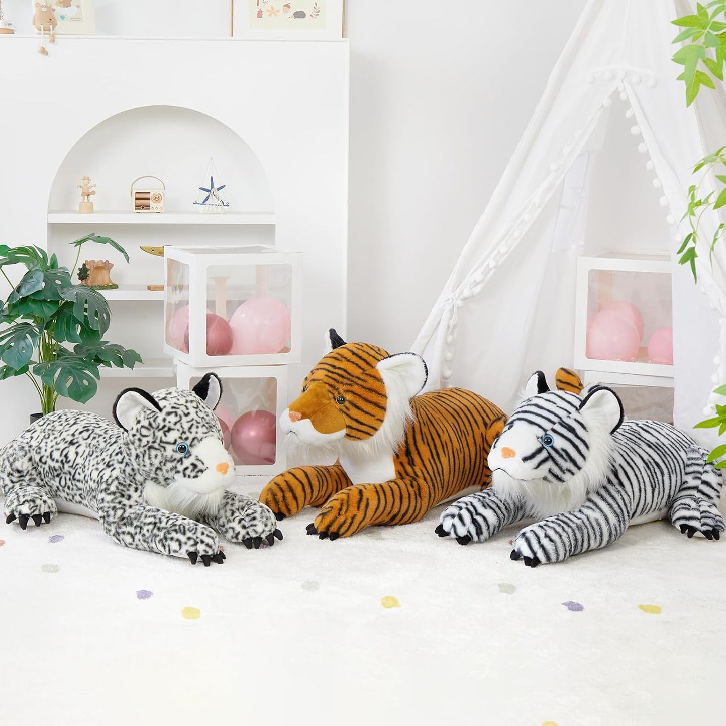 MaoGoLan Animal de peluche gigante de tigre blanco \u2013 Juguete d...
