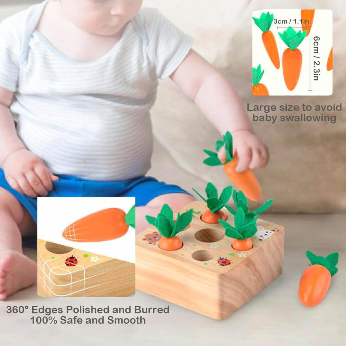 Ancaixin Montessori Juguetes para bebés de 6 a 12 meses, juguetes d...