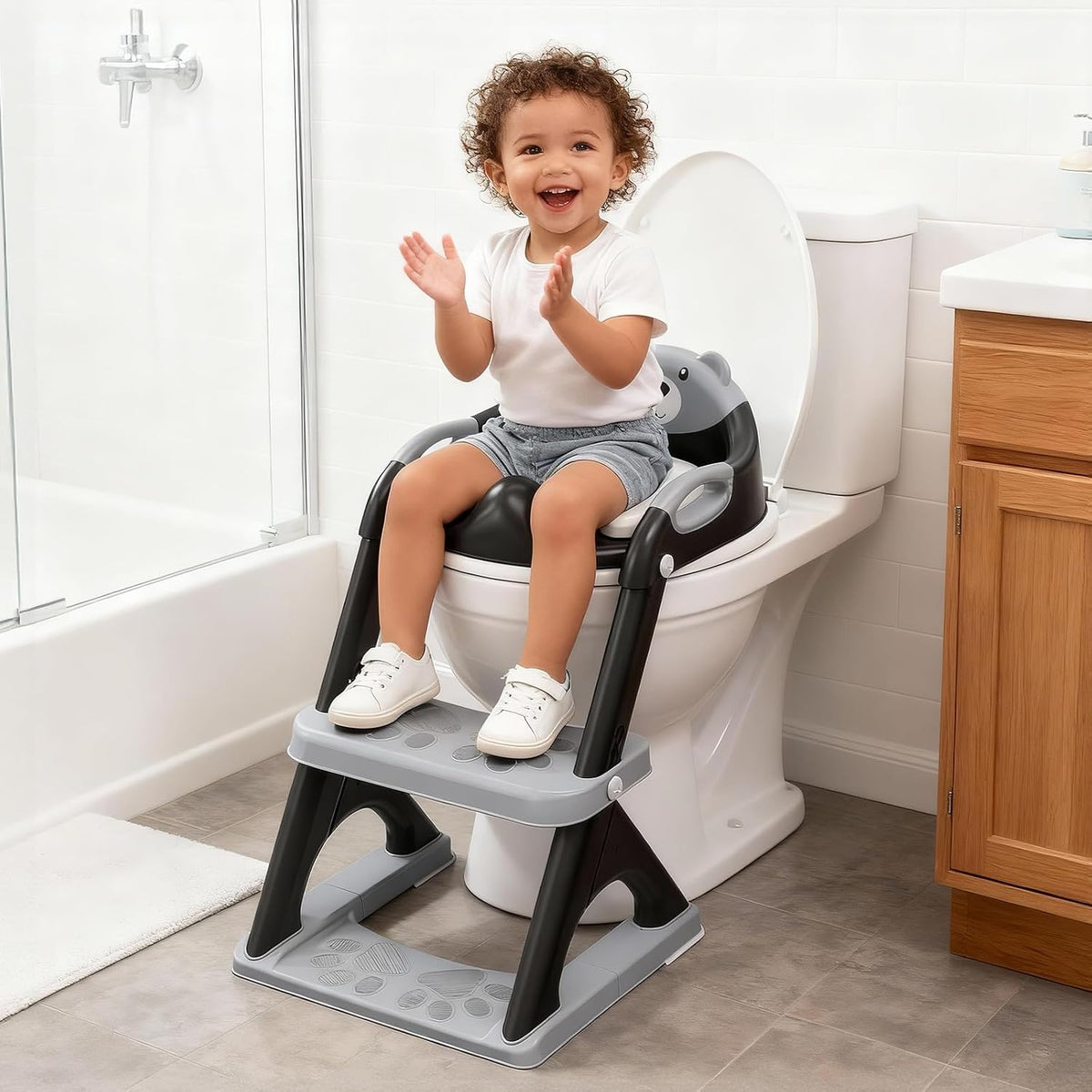 Inodoro de entrenamiento para ir al baño para niños pequeños, asien...