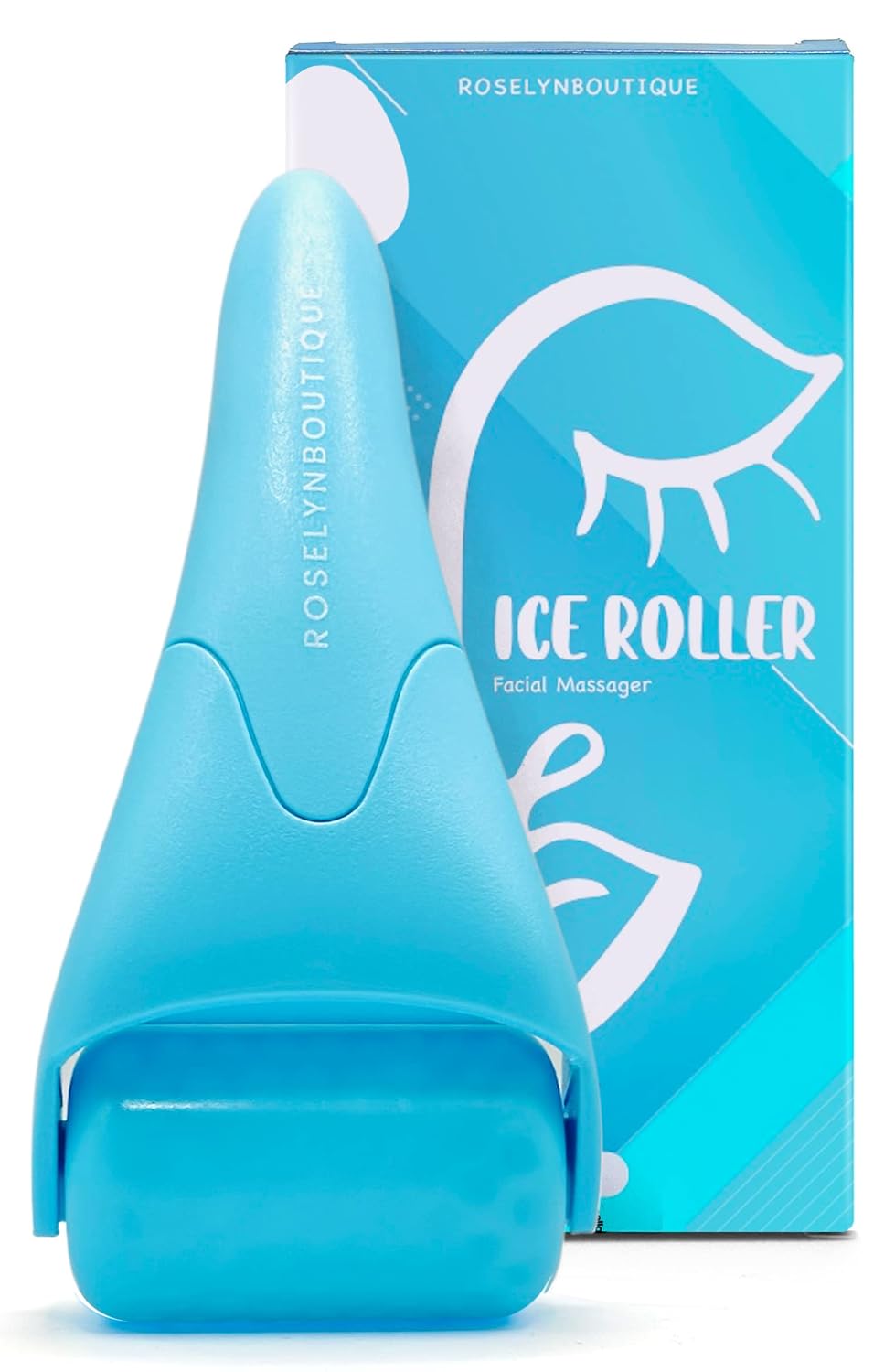 ROSELYNBOUTIQUE Rodillo de hielo para la cara, masajeador de palo p...