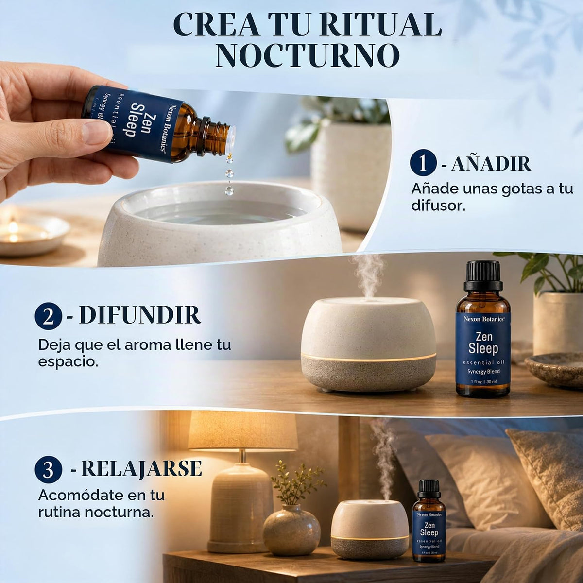 Zen Sleep - Mezcla de aceites esenciales para difusor, 1.0 fl oz, a...