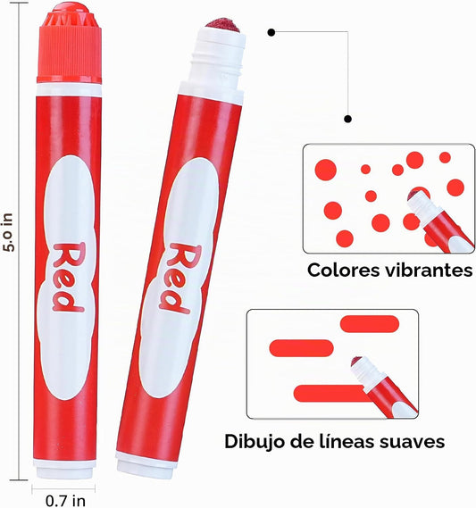Paquete de 100 marcadores de puntos, 10 colores surtidos, 10 juegos...