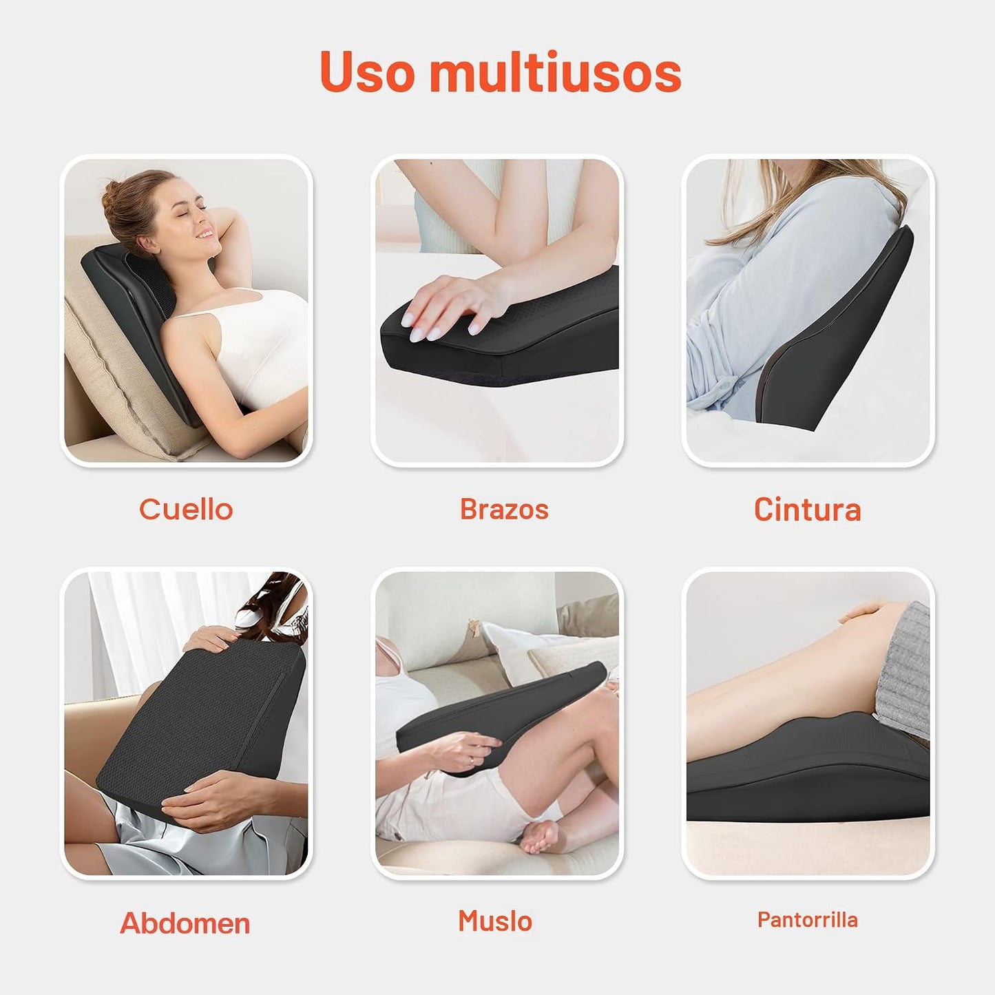 COMFIER - Almohada Masajeadora de Espalda con Calor, Masajeador de...