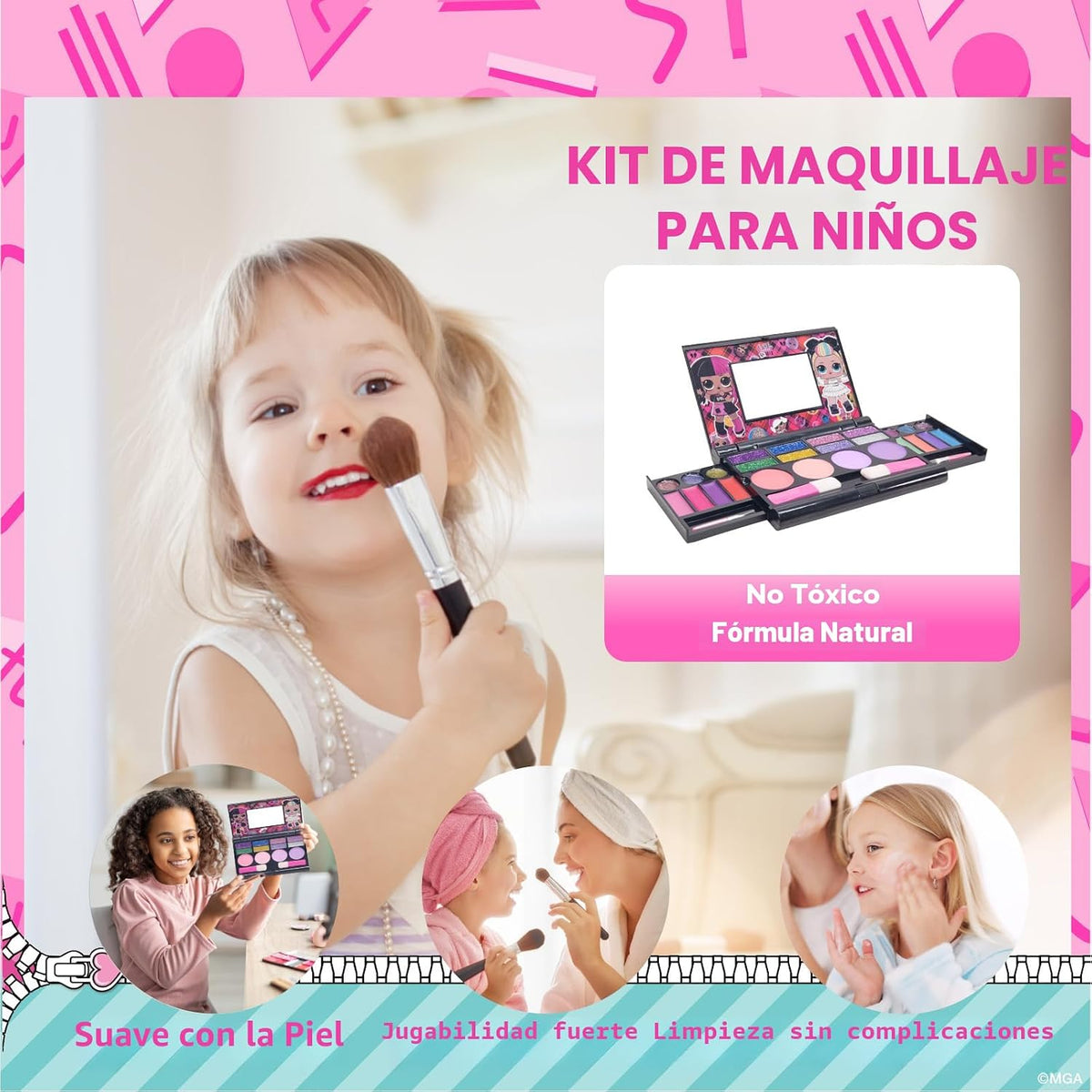 L.O.L. Surprise! Paleta de maquillaje plegable con espejo, brillo d...
