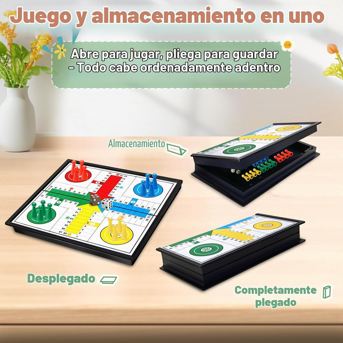 Juego de mesa magnético Ludo de viaje de 9.8 pulgadas para niños y...