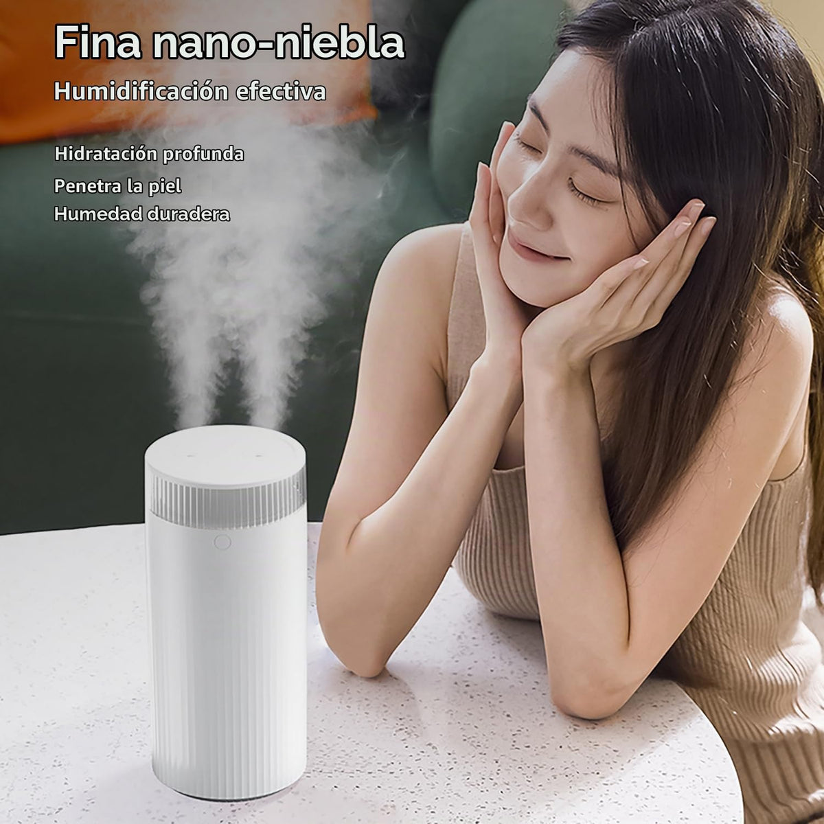 Mini humidificador portátil de 1.25 L, niebla fría para dormitorio,...