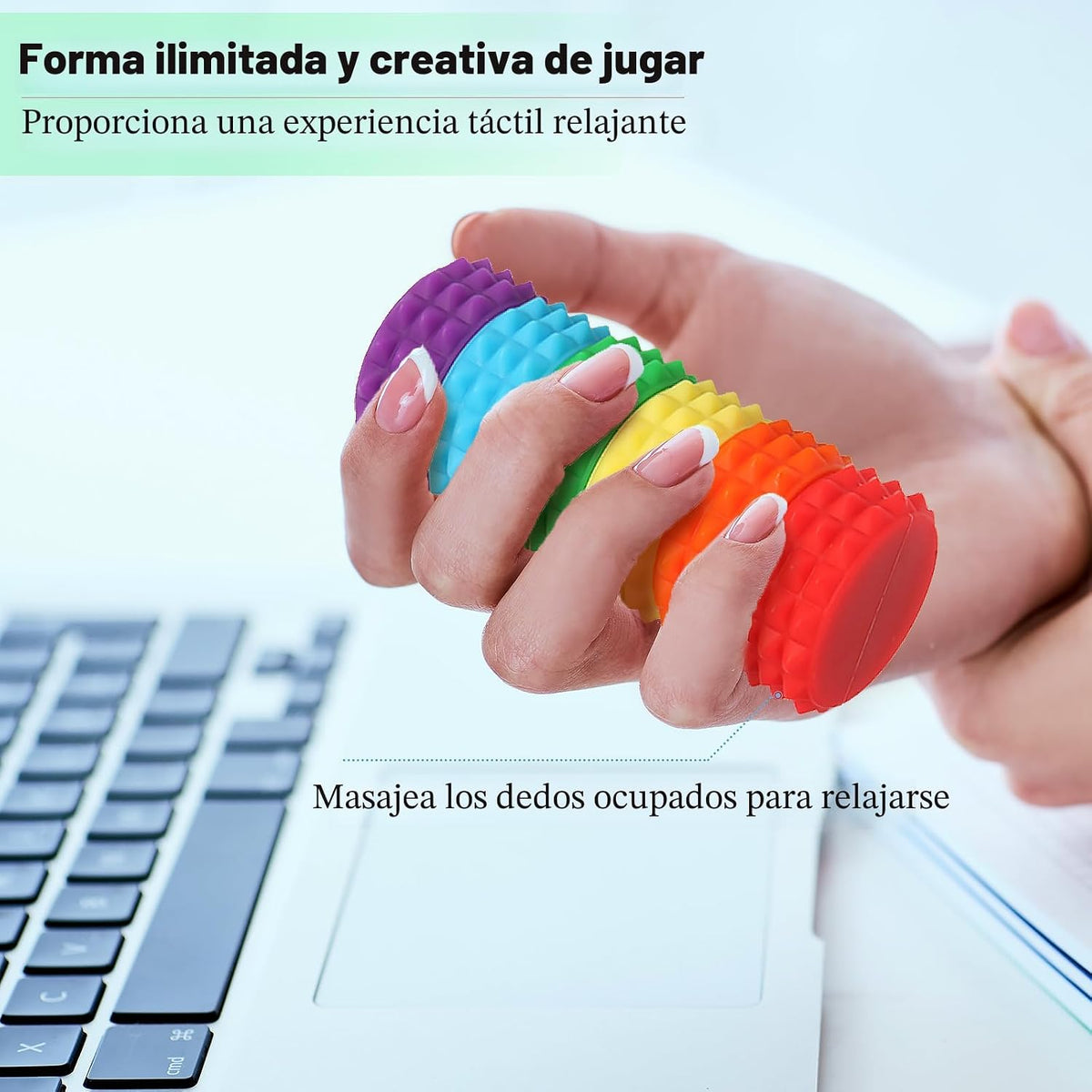 Bolas Magnéticas de Silicona para el Estrés, Paquete de 6 Juguetes...