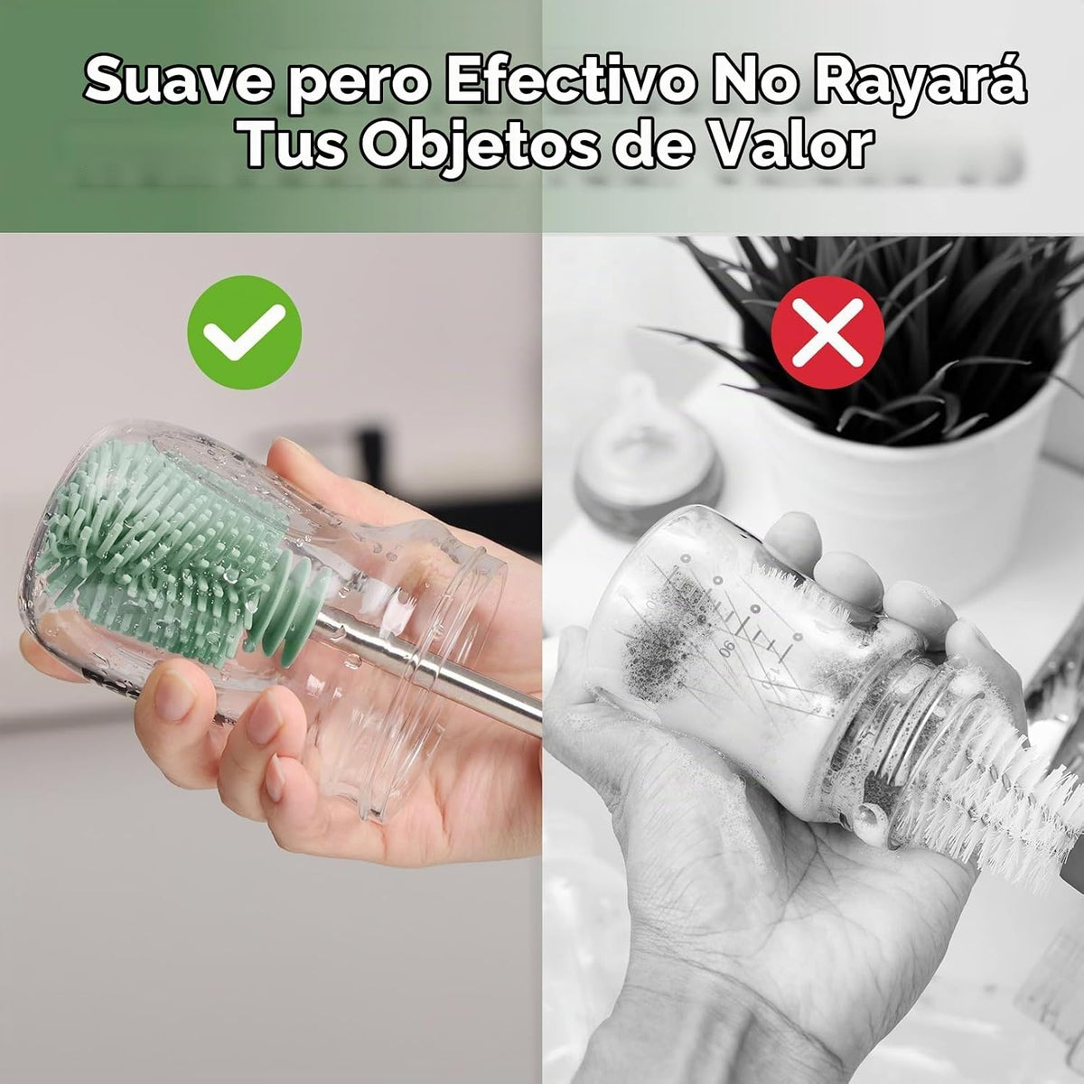 Kit de Cepillo de Limpieza de Silicona Haakaa - Cepillo Limpiador d...