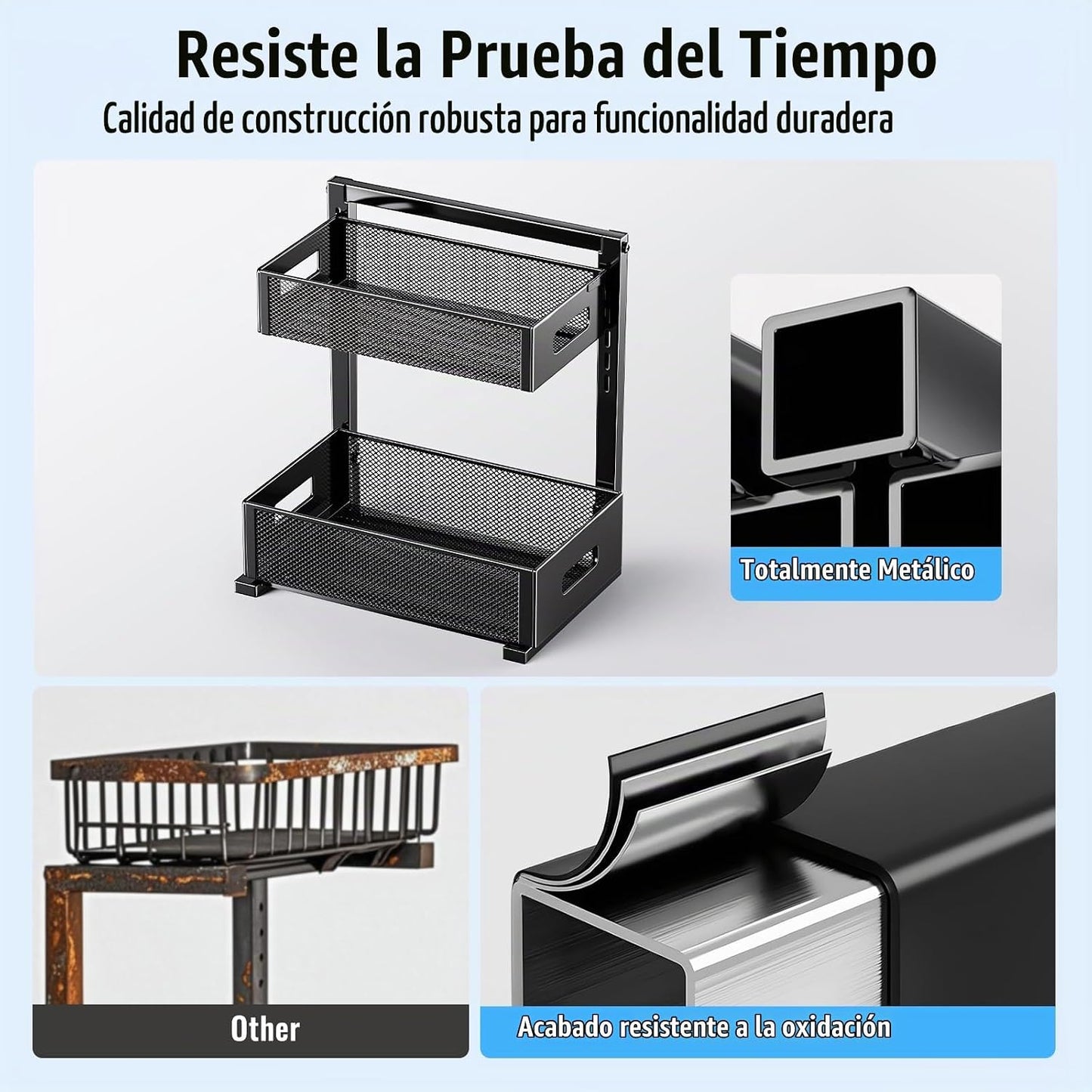 TISTAYA Organizador para debajo del fregadero, organizadores de caj...