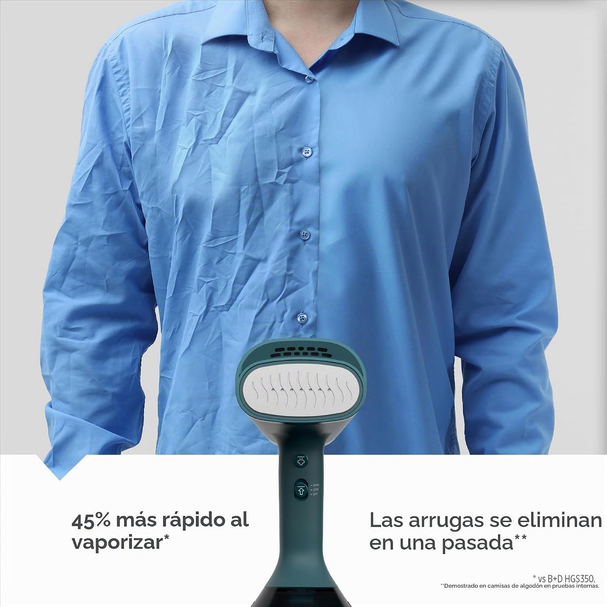BLACK+DECKER™ VacuSteam™ - Vaporizador de mano para ropa, 1400 W, t...