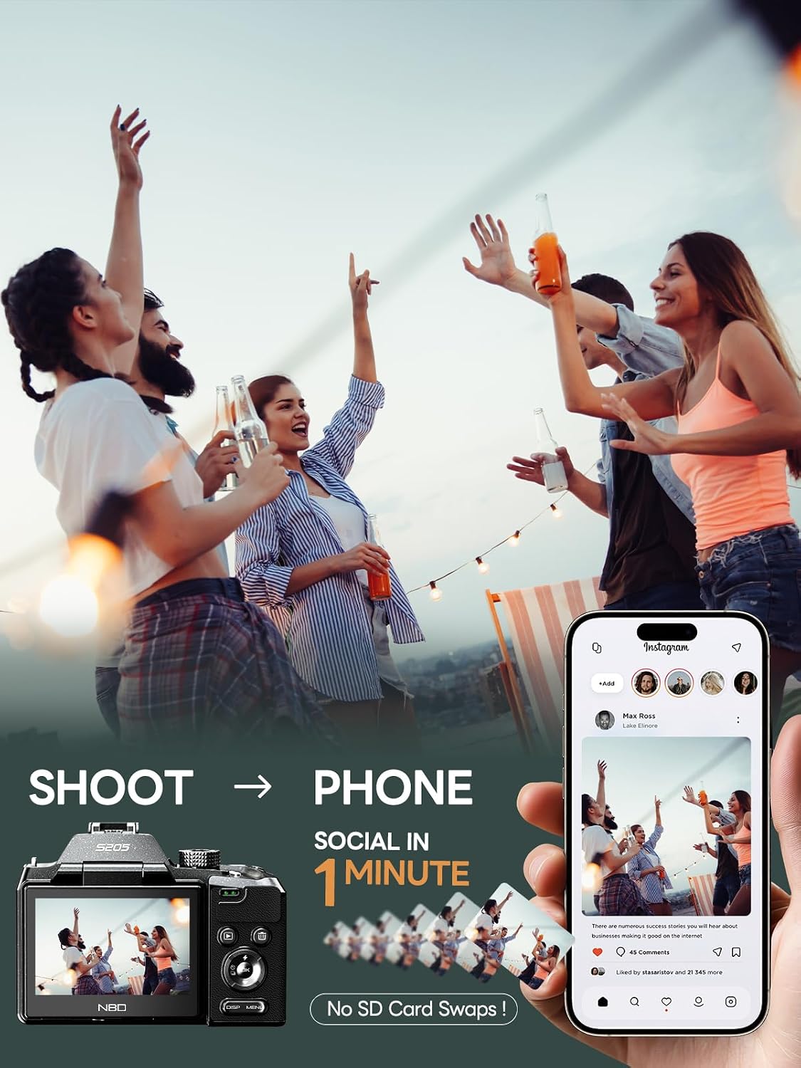 Cámara digital 8K 64MP para fotografía, cámara profesional (negro)...