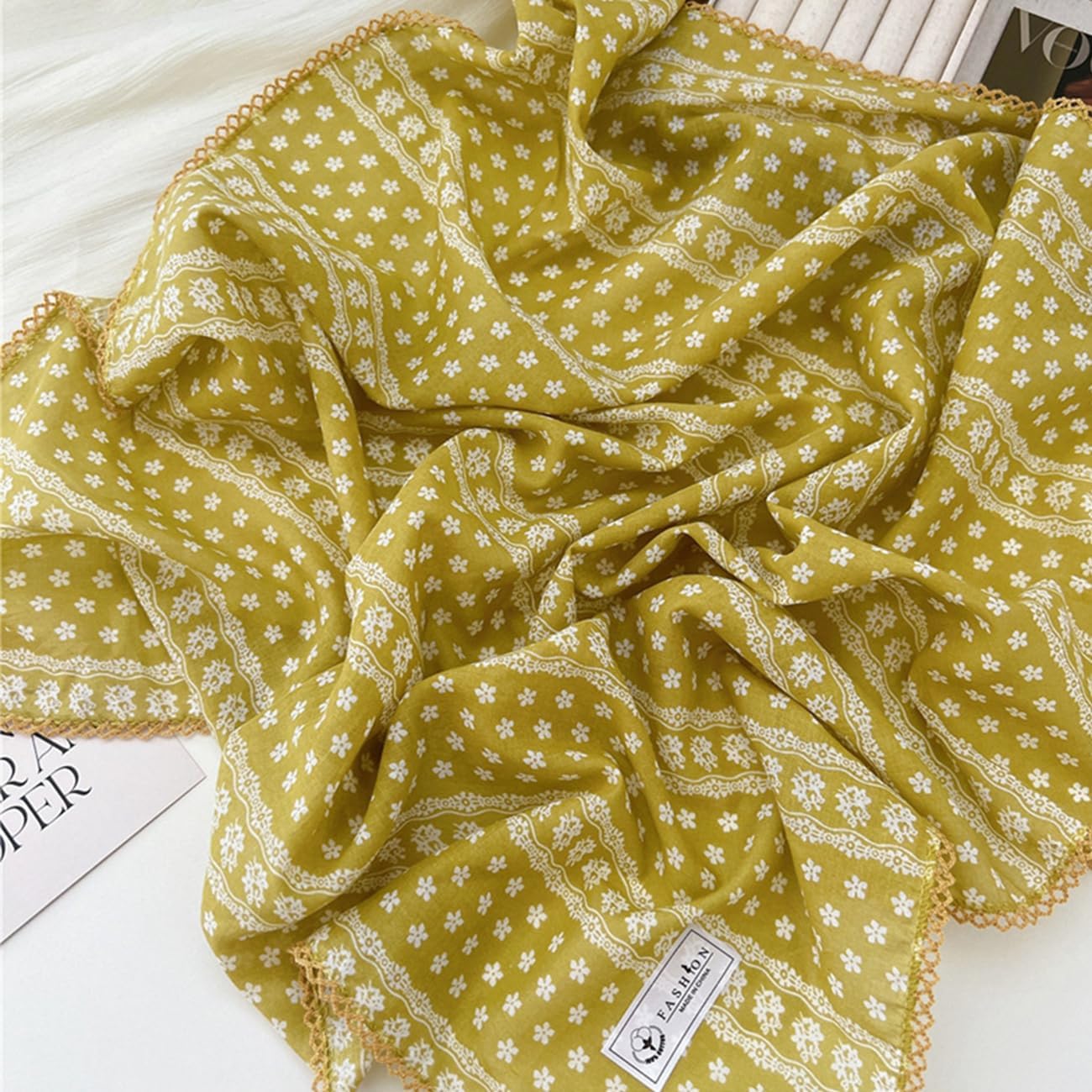 Pemilosci Paquete de 2 Bandanas Grandes de Algodón para la Cabeza,...