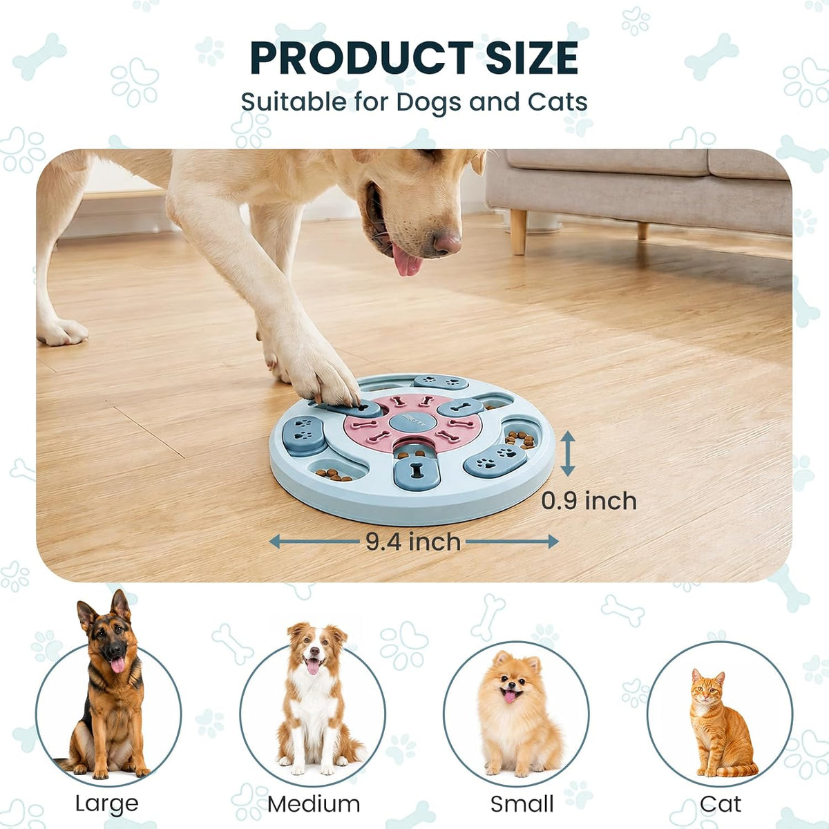 IVEETTY Juguete rompecabezas para perros, juguetes interactivos par...