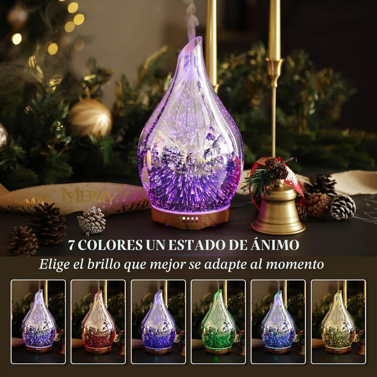 Porseme Difusor de Aceite Esencial 280ml, Difusor Ultrasónico de Ar...