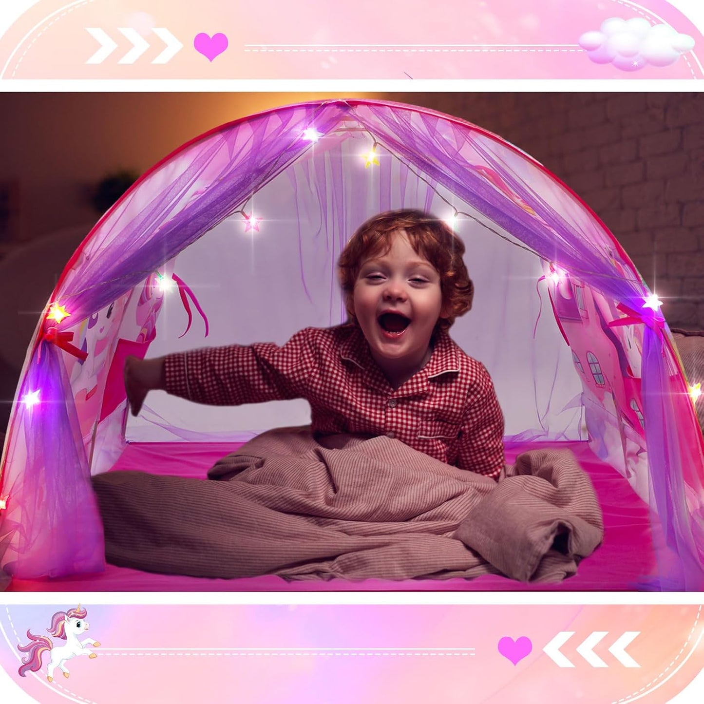 Wowangce Tienda de Campaña de Unicornio para Niños, Tienda Grande p...