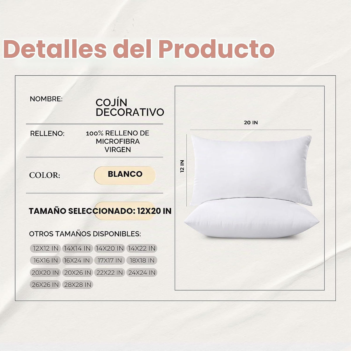 Utopia Bedding - Relleno de almohadas decorativas (paquete de 2, co...