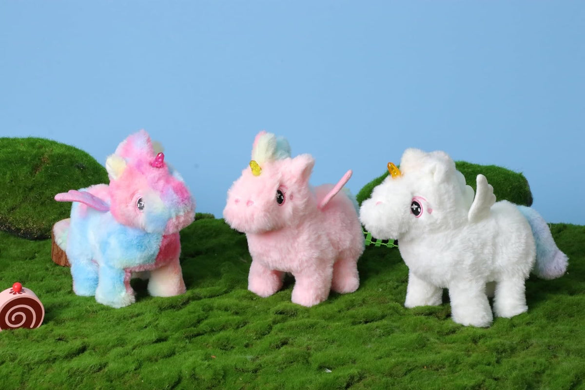 Hopearl Unicornio caminante con cuerno brillante, juguete electróni...