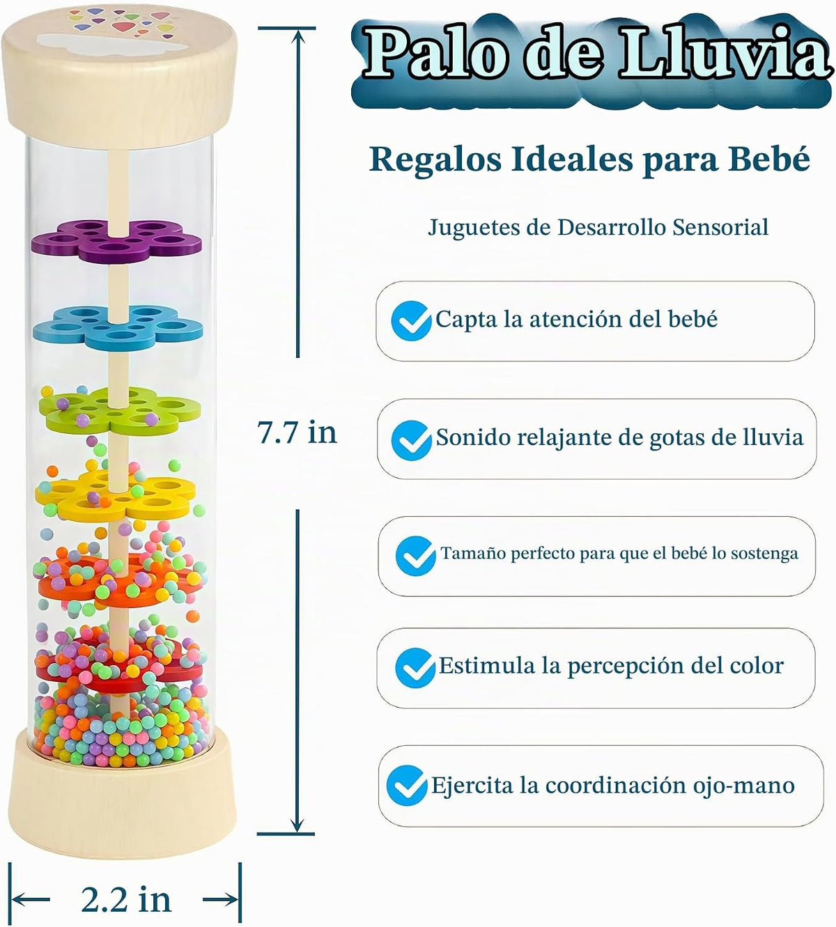 Oneshow Juguetes Montessori de madera para bebés de 6 a 12 meses, R...