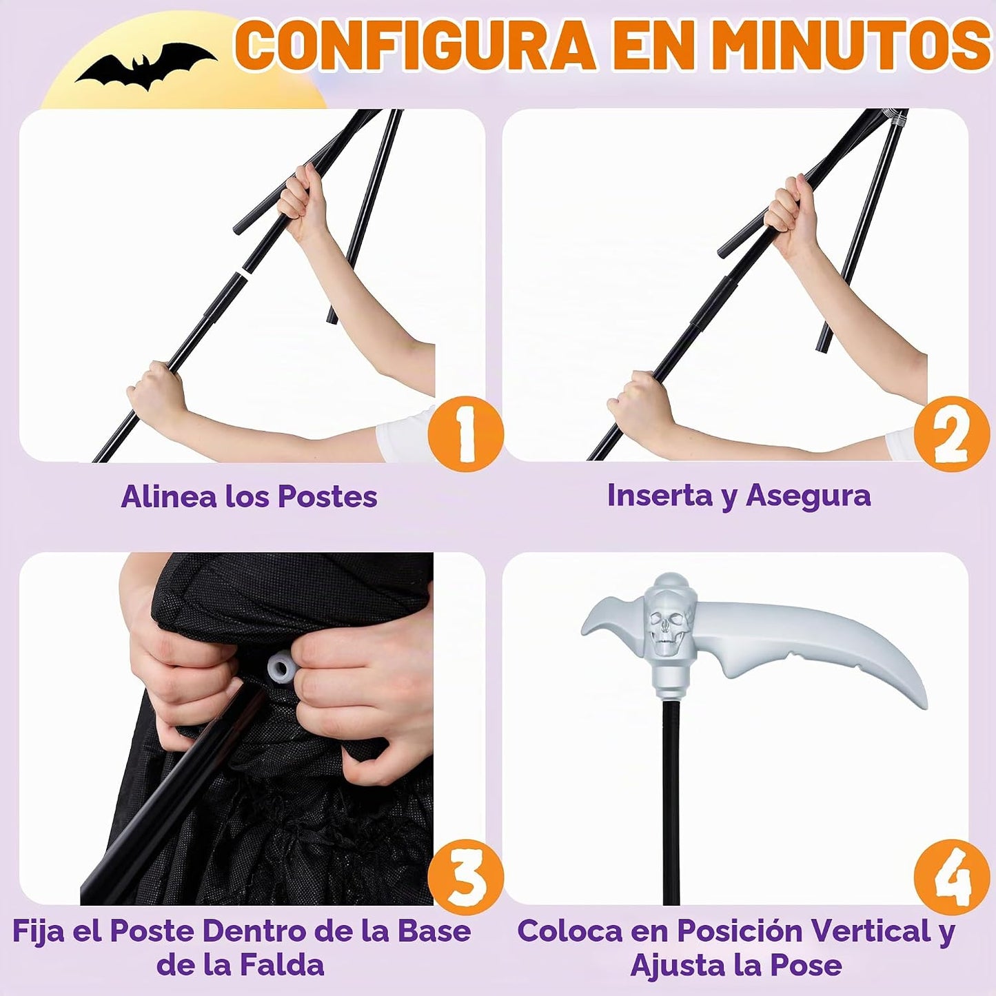 JOYIN Decoración de bruja de Halloween de 5 pies para exteriores, j...