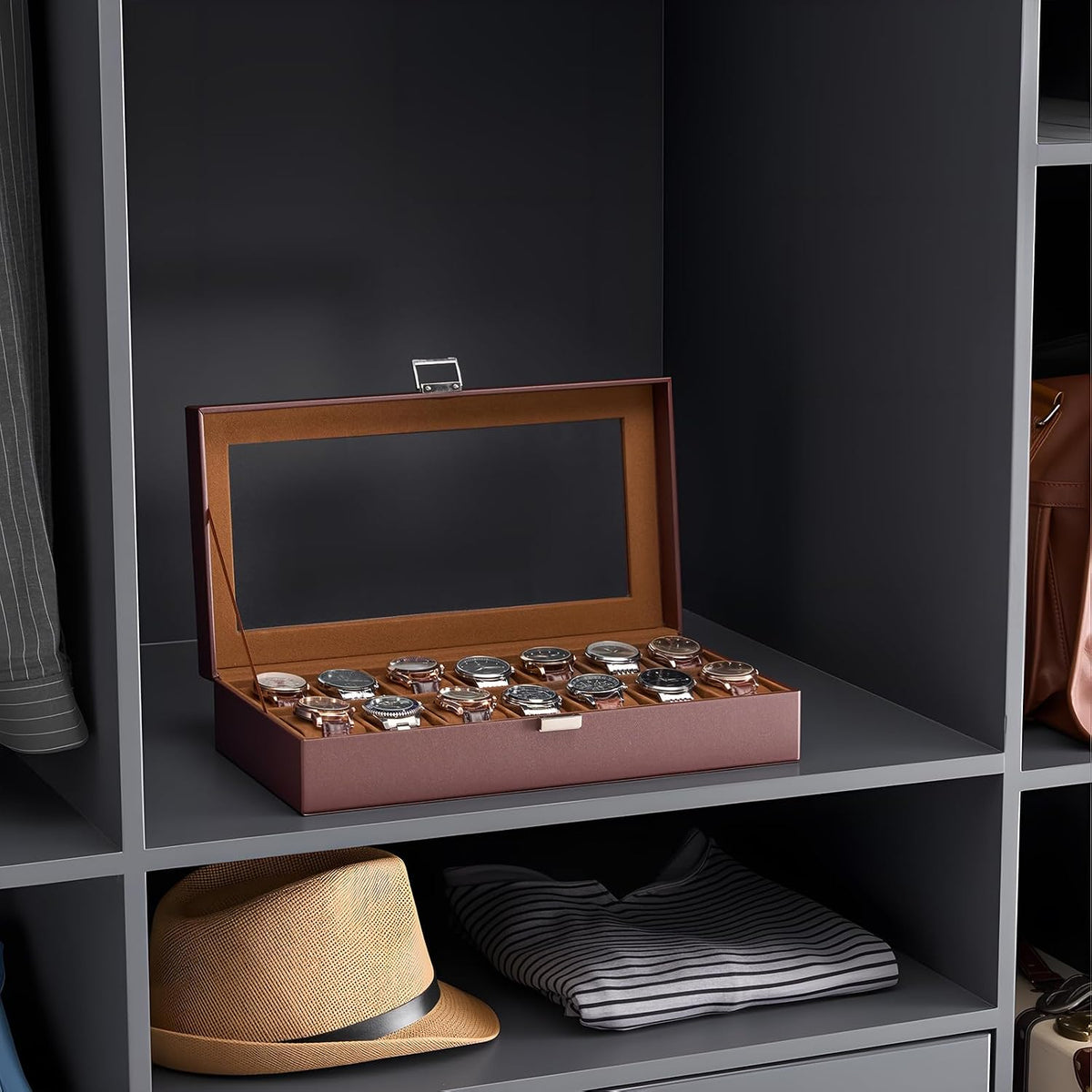 ProCase Caja de Reloj para Hombres, Organizador de Caja de Reloj de...