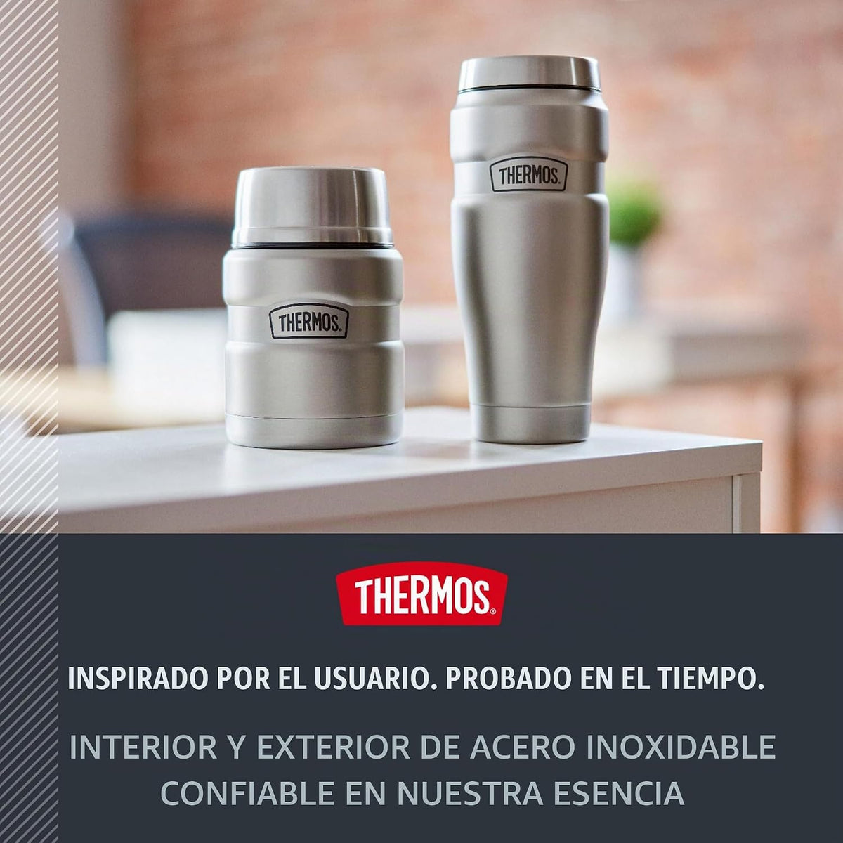 THERMOS Stainless King - Tarro de alimentos aislado al vacío con cu...