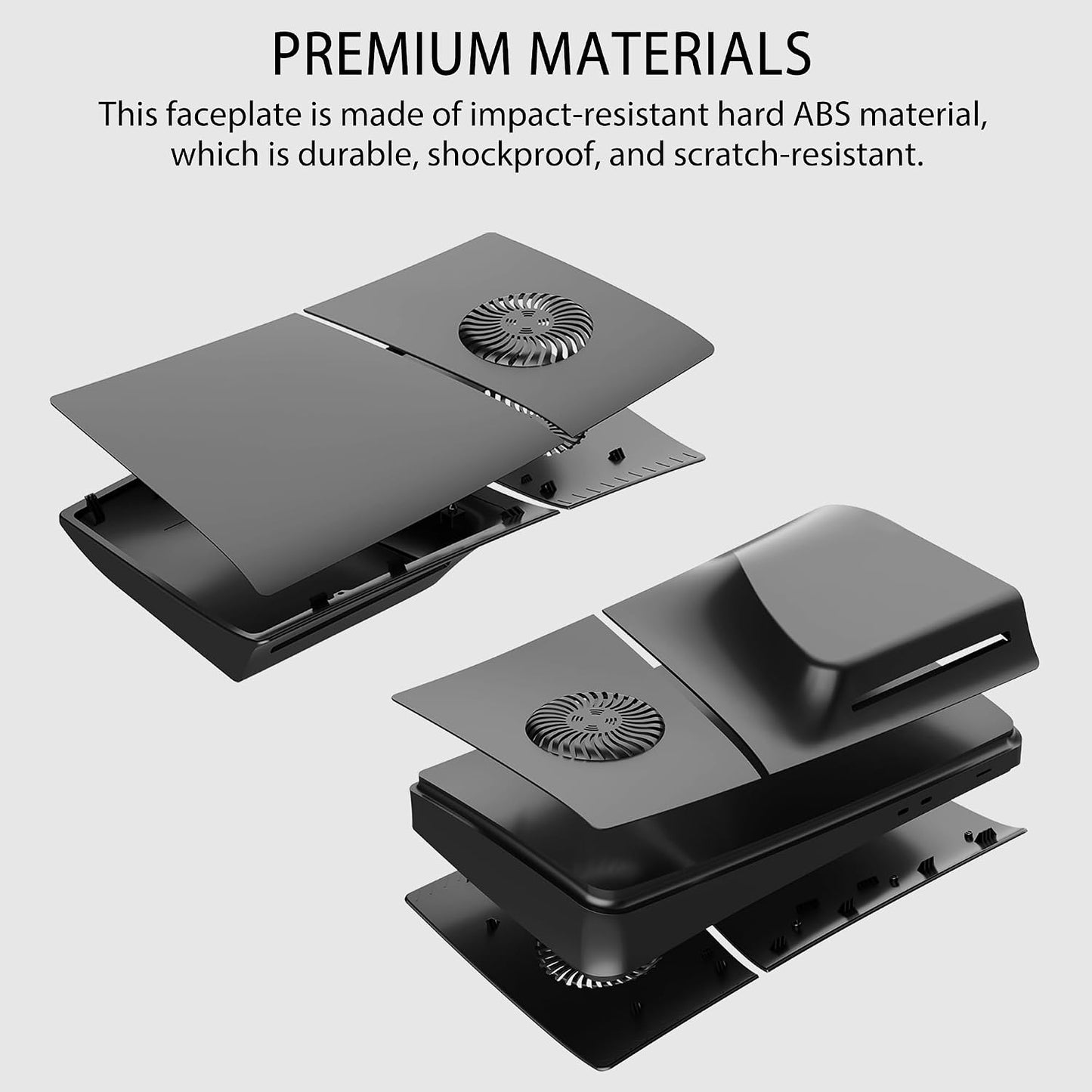 Placa Frontal para PS5 Slim Disc Edition con Tira de Luz RGB y Filt...