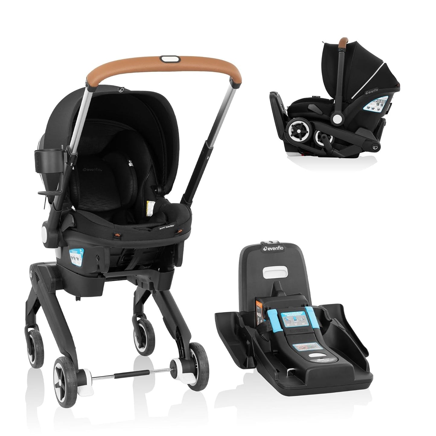 Evenflo Shyft DualRide Combo de Cochecito y Asiento de Carro Infant...